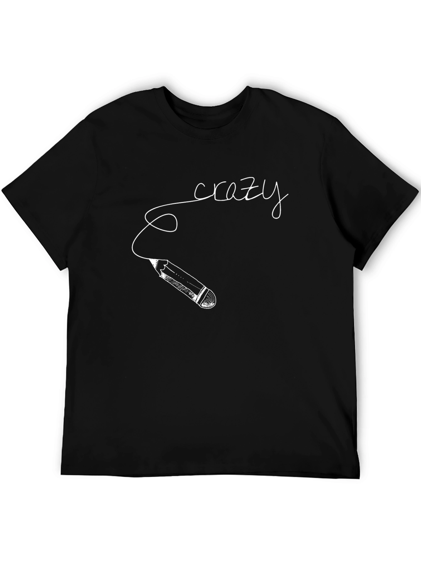 Crazy Pencil Graphic Tee - Black