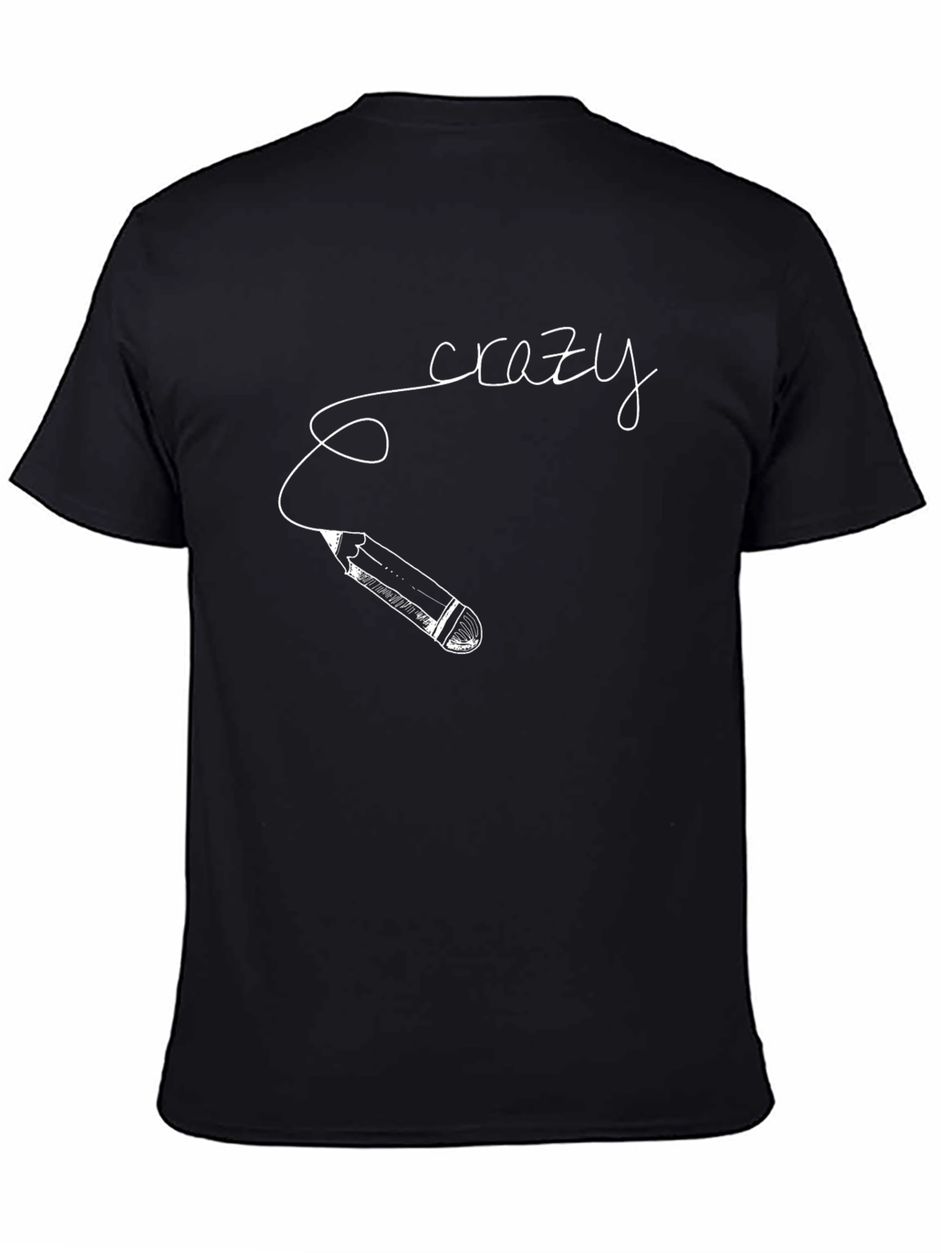 Crazy Pencil Graphic Tee - Black