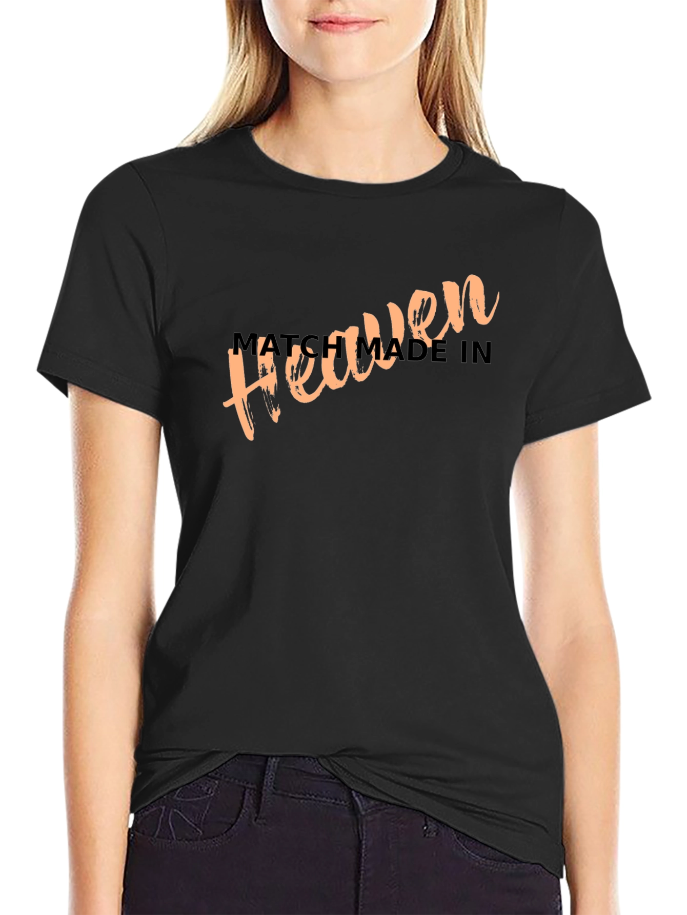Match Made In Heaven Black Graphic Tee