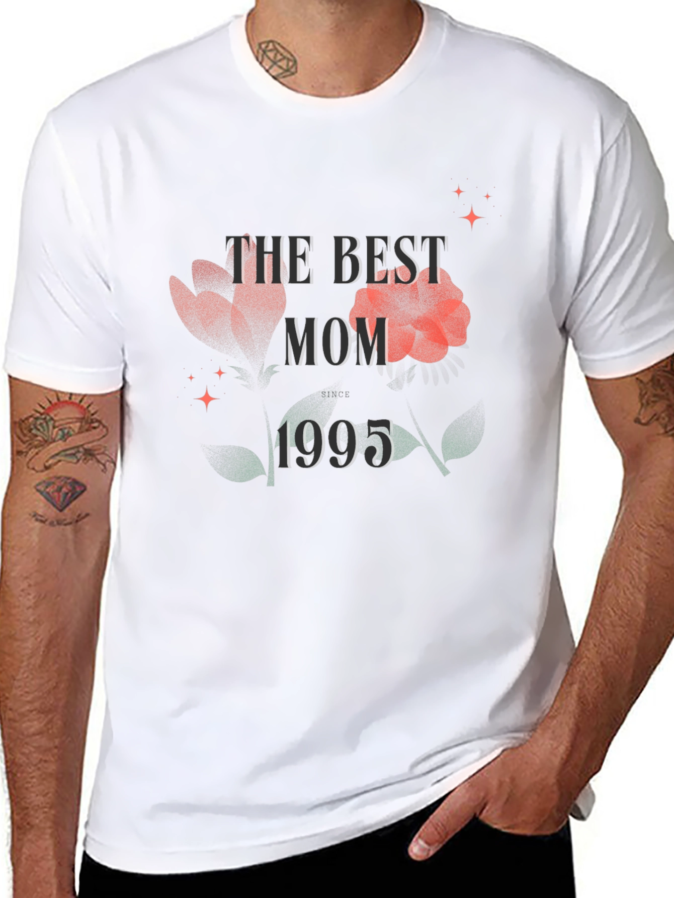 Best Mom 1995 Floral T-Shirt