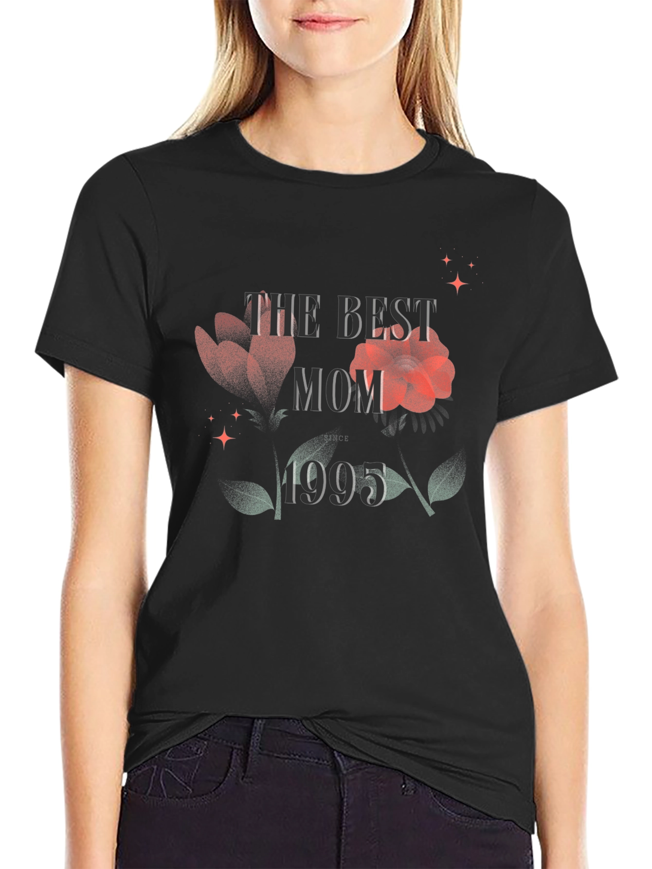 Best Mom 1995 Floral T-Shirt