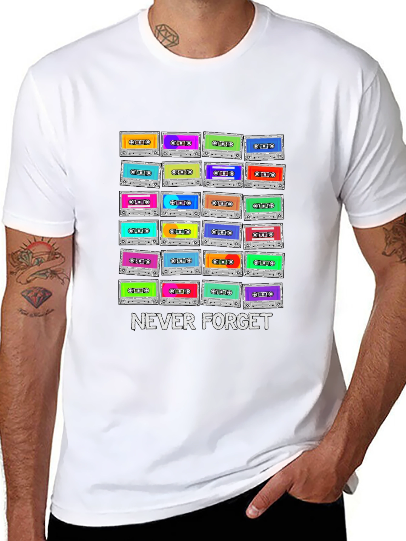 Retro Cassette Tape Never Forget T-Shirt