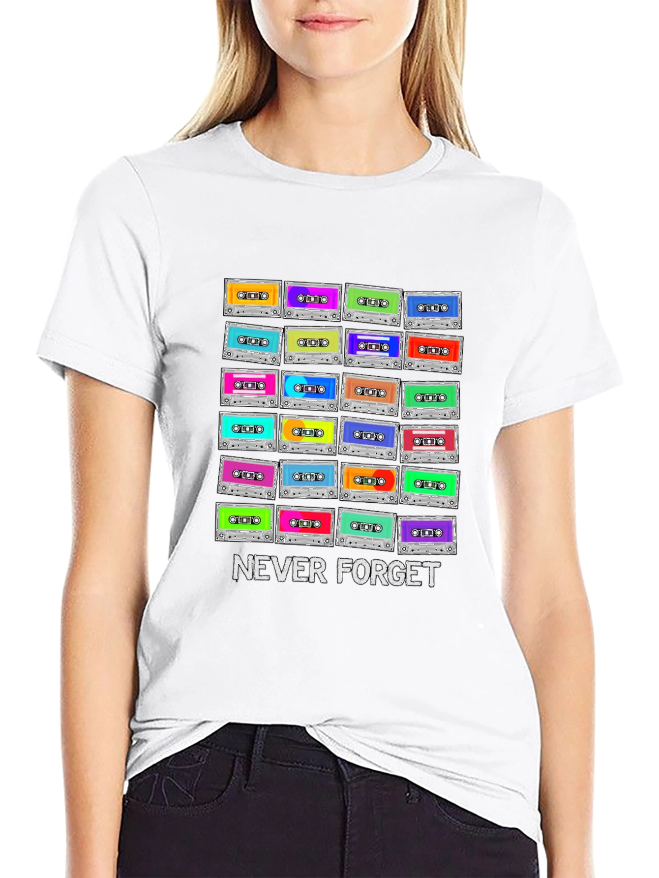 Retro Cassette Tape Never Forget T-Shirt