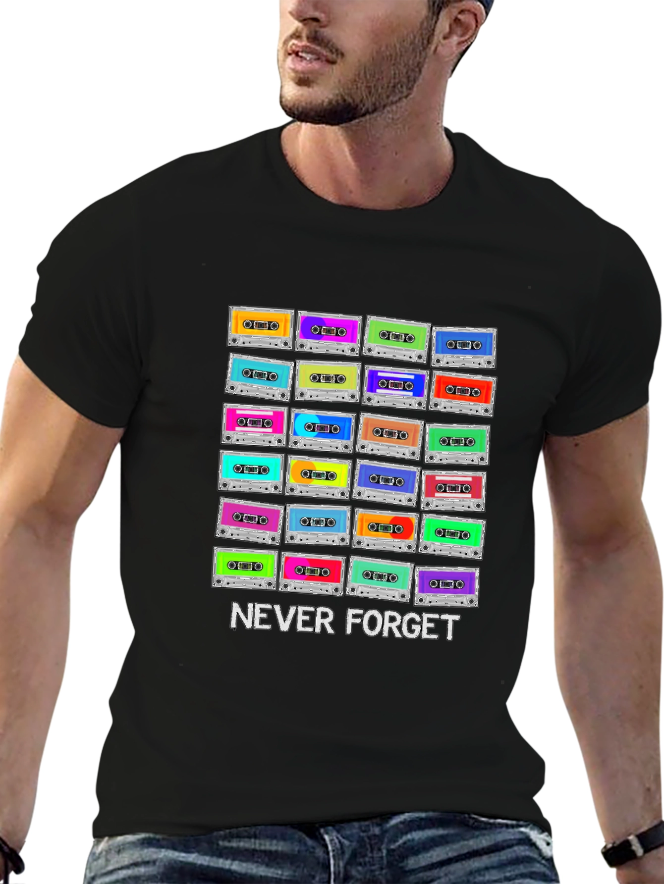 Retro Cassette Tape Never Forget T-Shirt