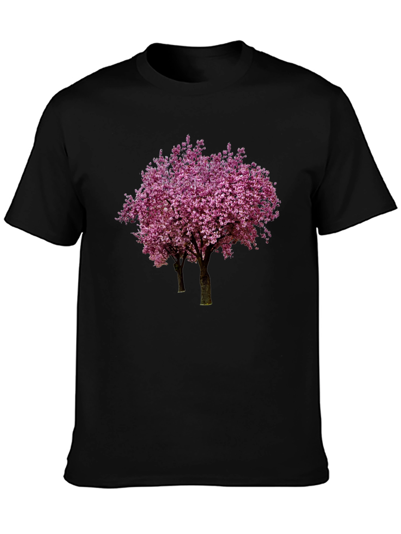 Floral Tree Graphic Black T-Shirt