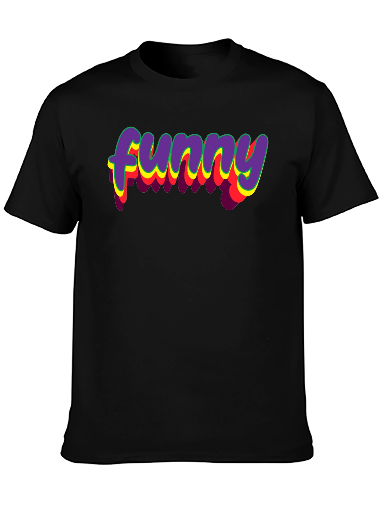 Retro Funny Graphic Tee - Classic Crew Neck T-Shirt