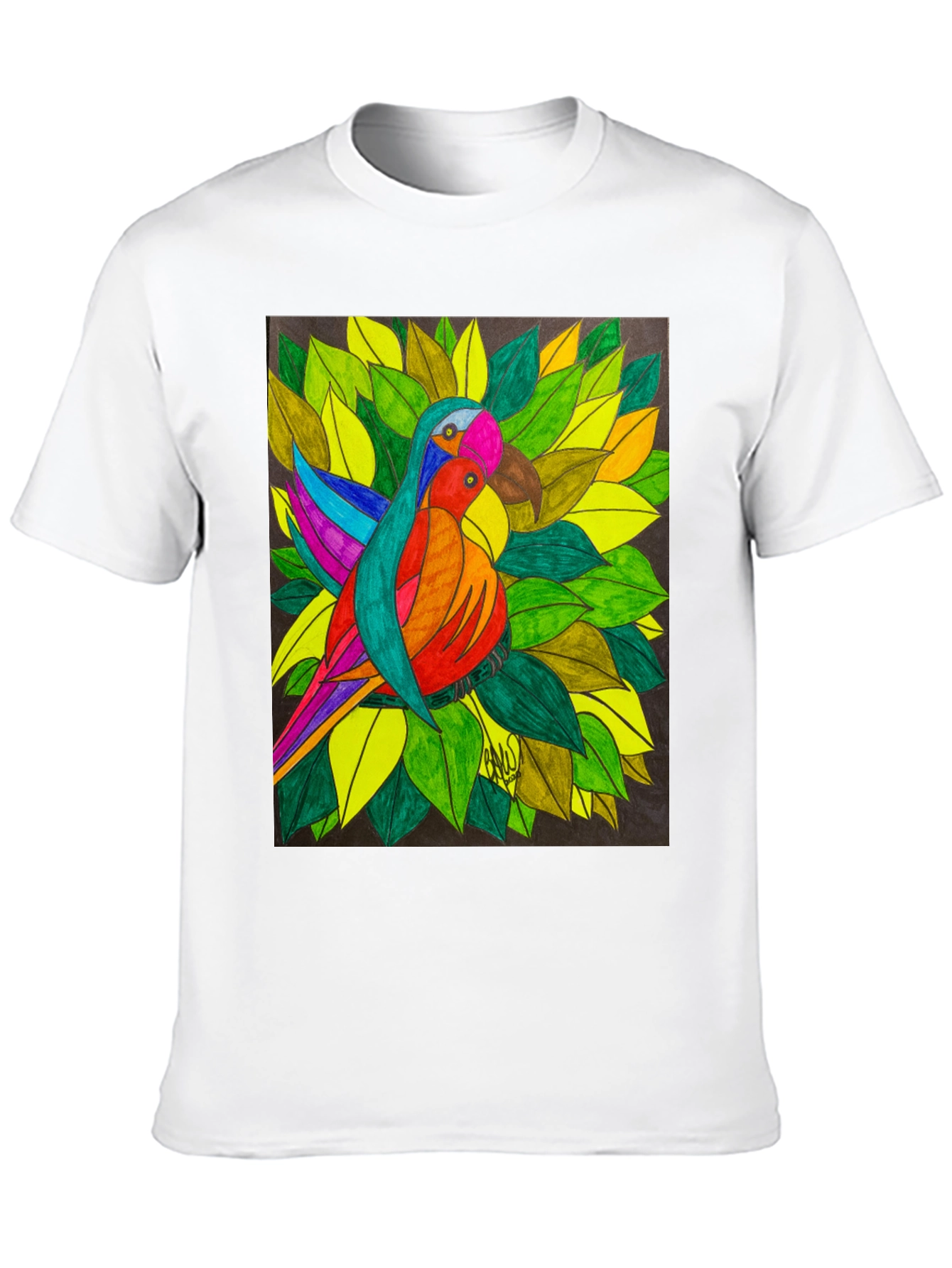 Parrot Art Graphic T-Shirt