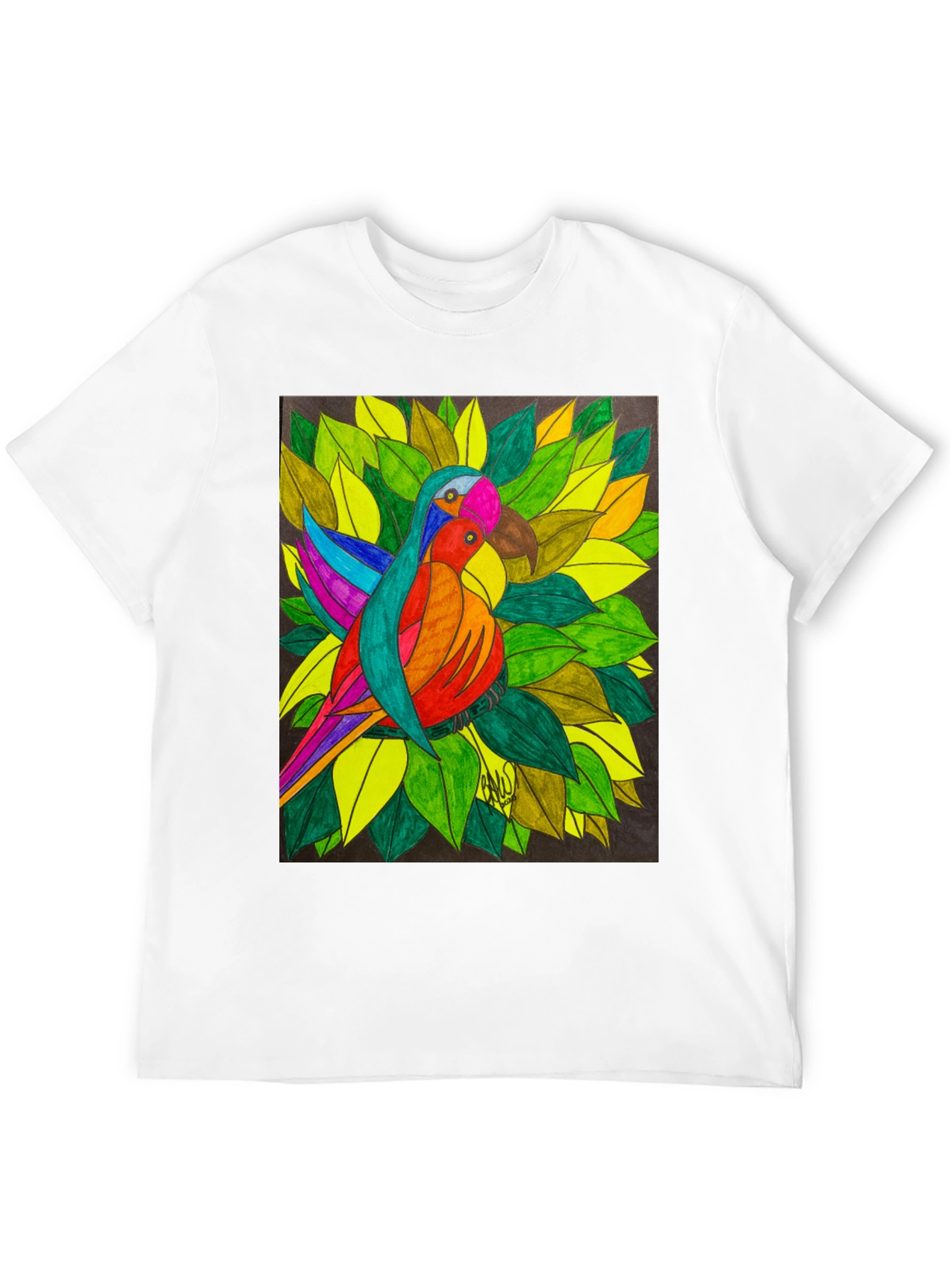 Parrot Art Graphic T-Shirt