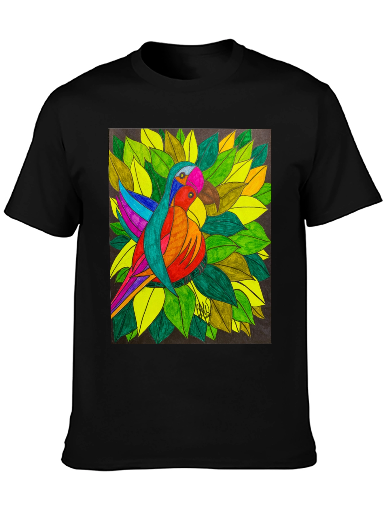 Parrot Art Graphic T-Shirt