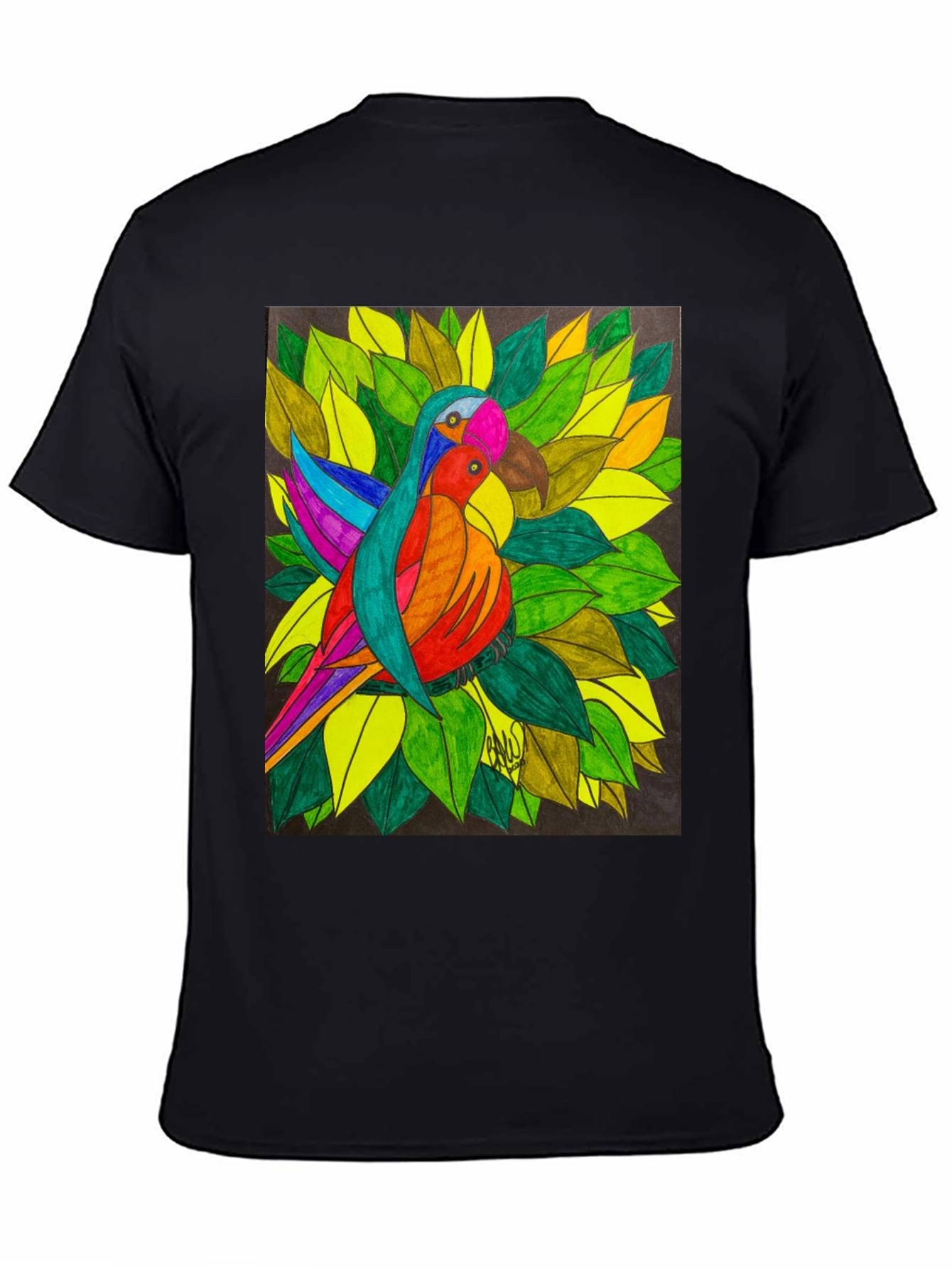 Parrot Art Graphic T-Shirt