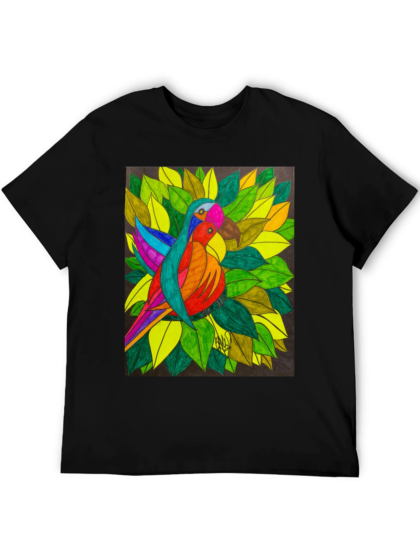 Parrot Art Graphic T-Shirt