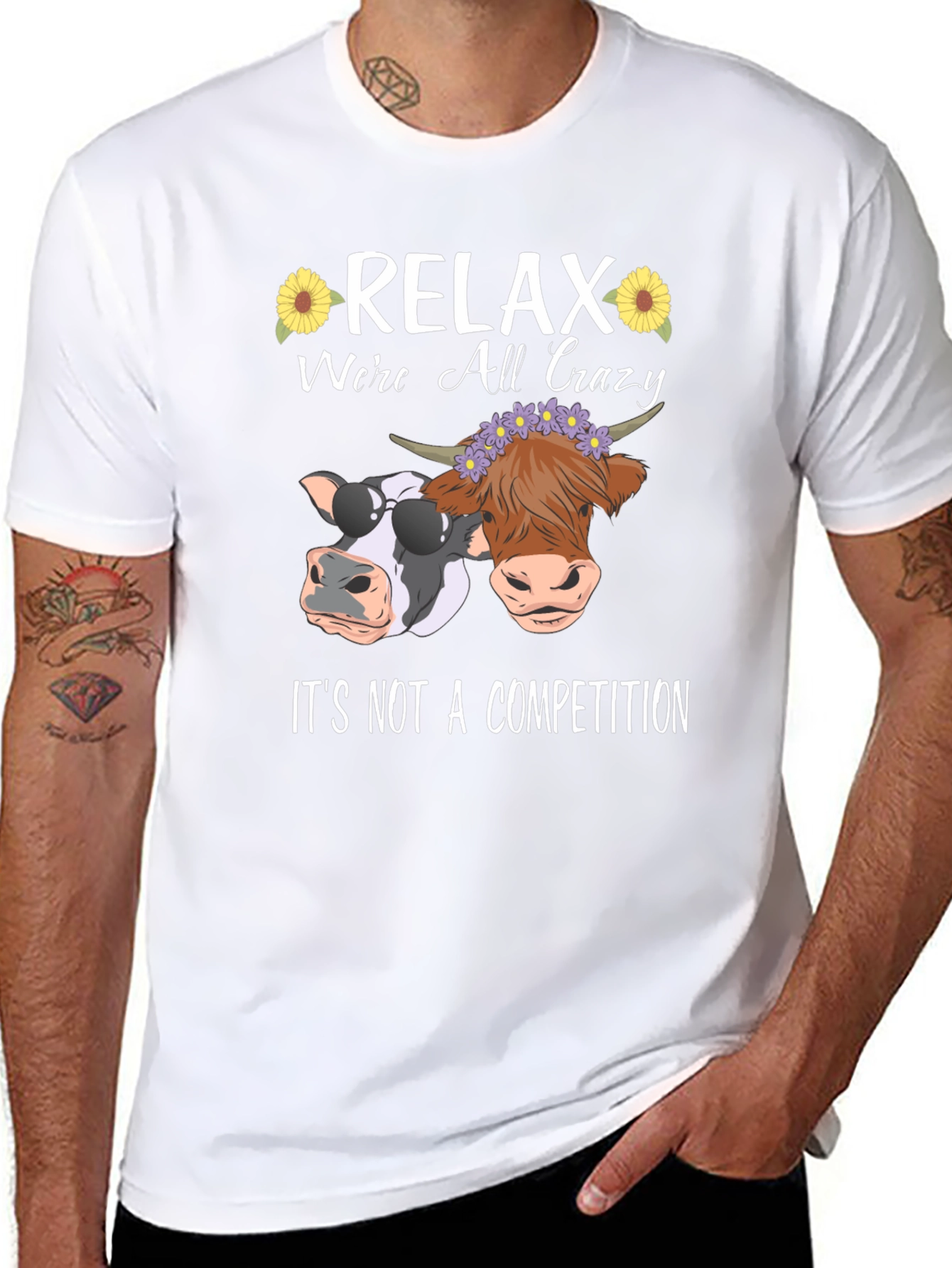 Relax Were All Crazy Black T-Shirt