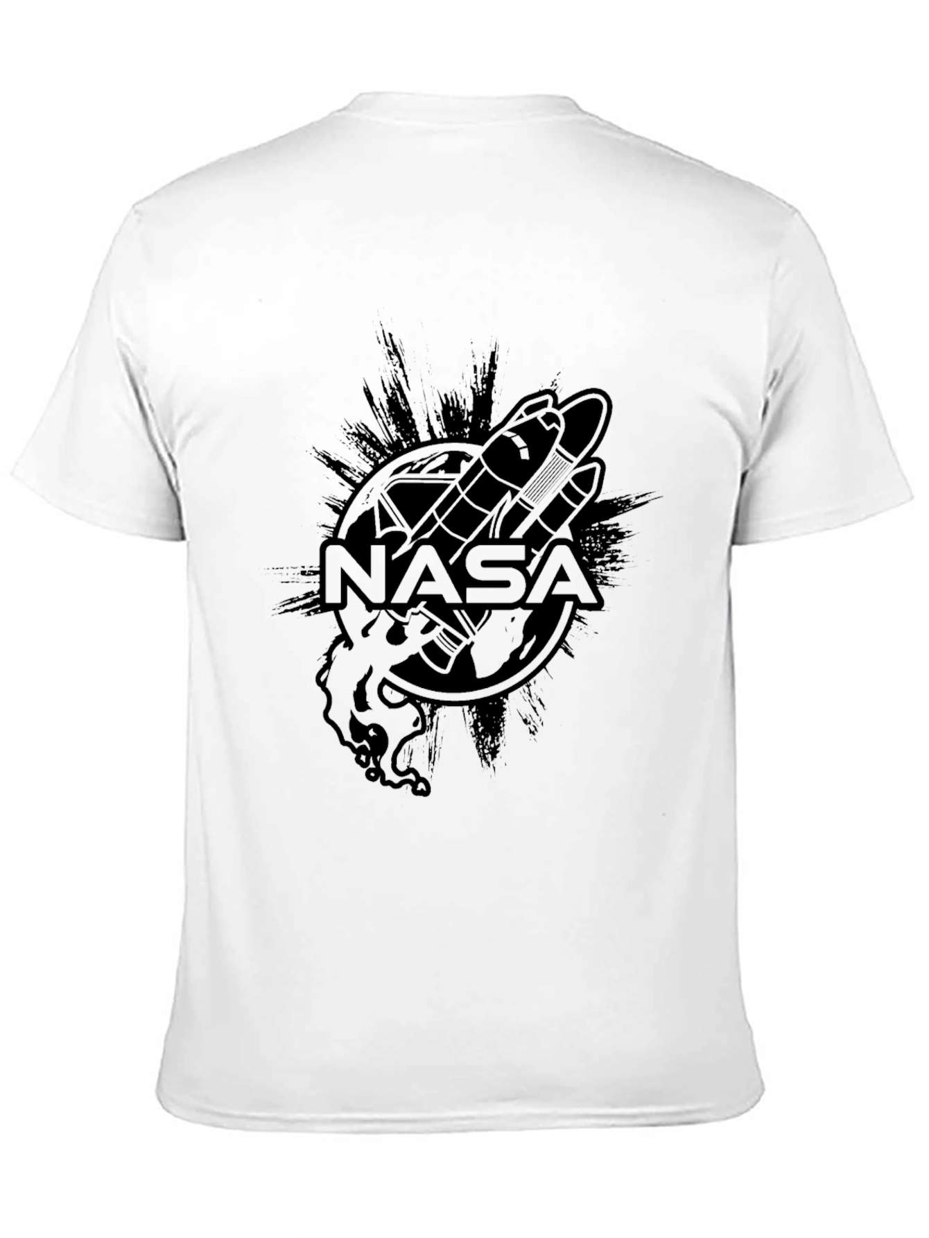 NASA Space Shuttle Graphic Black T-Shirt
