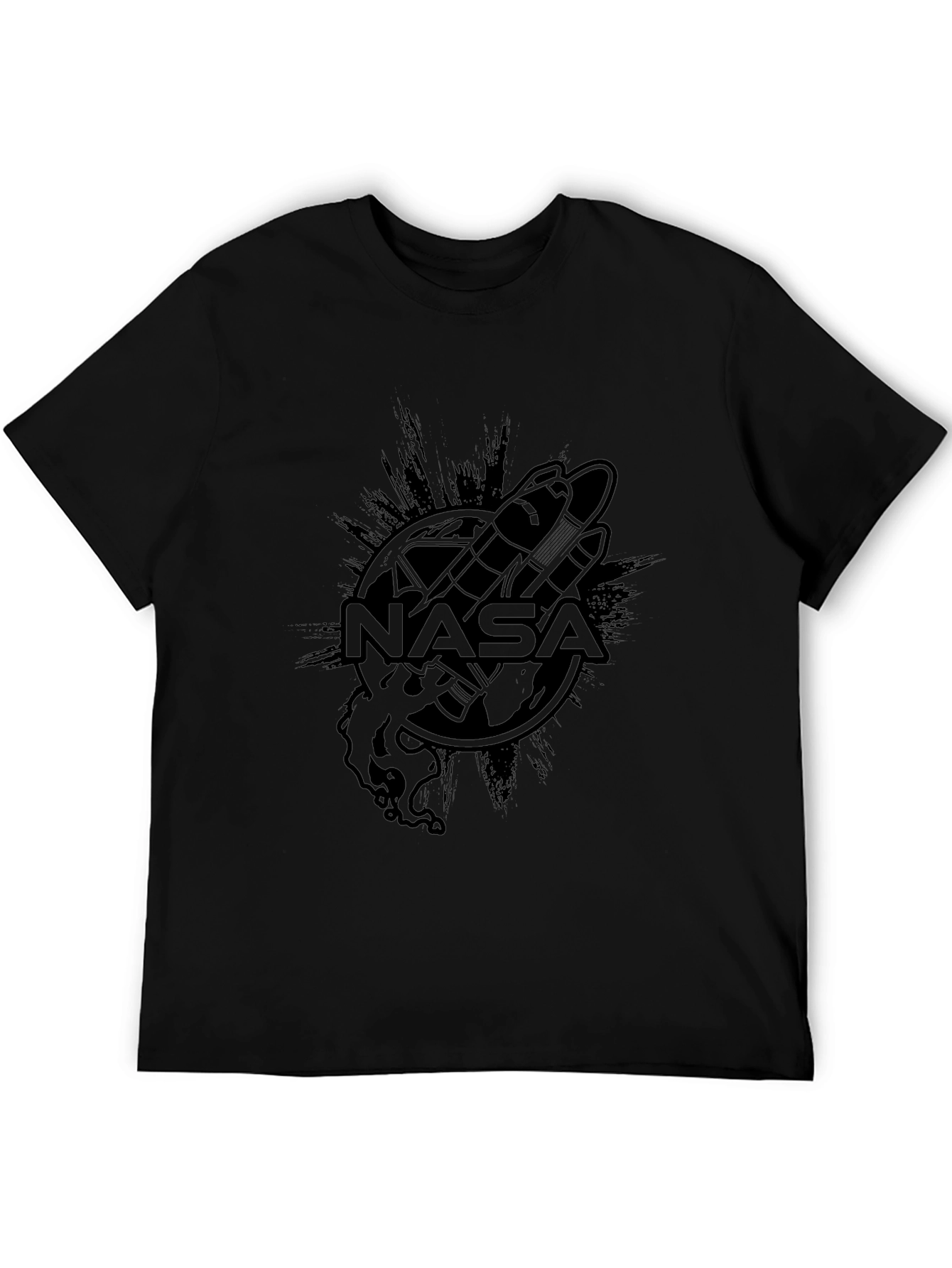 NASA Space Shuttle Graphic Black T-Shirt
