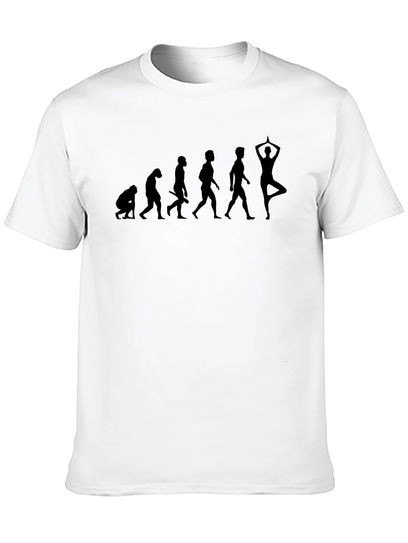 Evolution of Yoga Mens Black T-Shirt