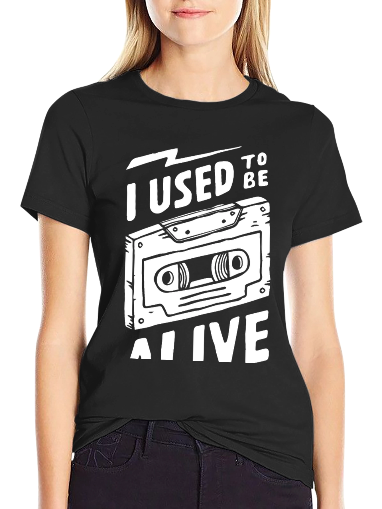 I Used To Be Alive Black Graphic Tee