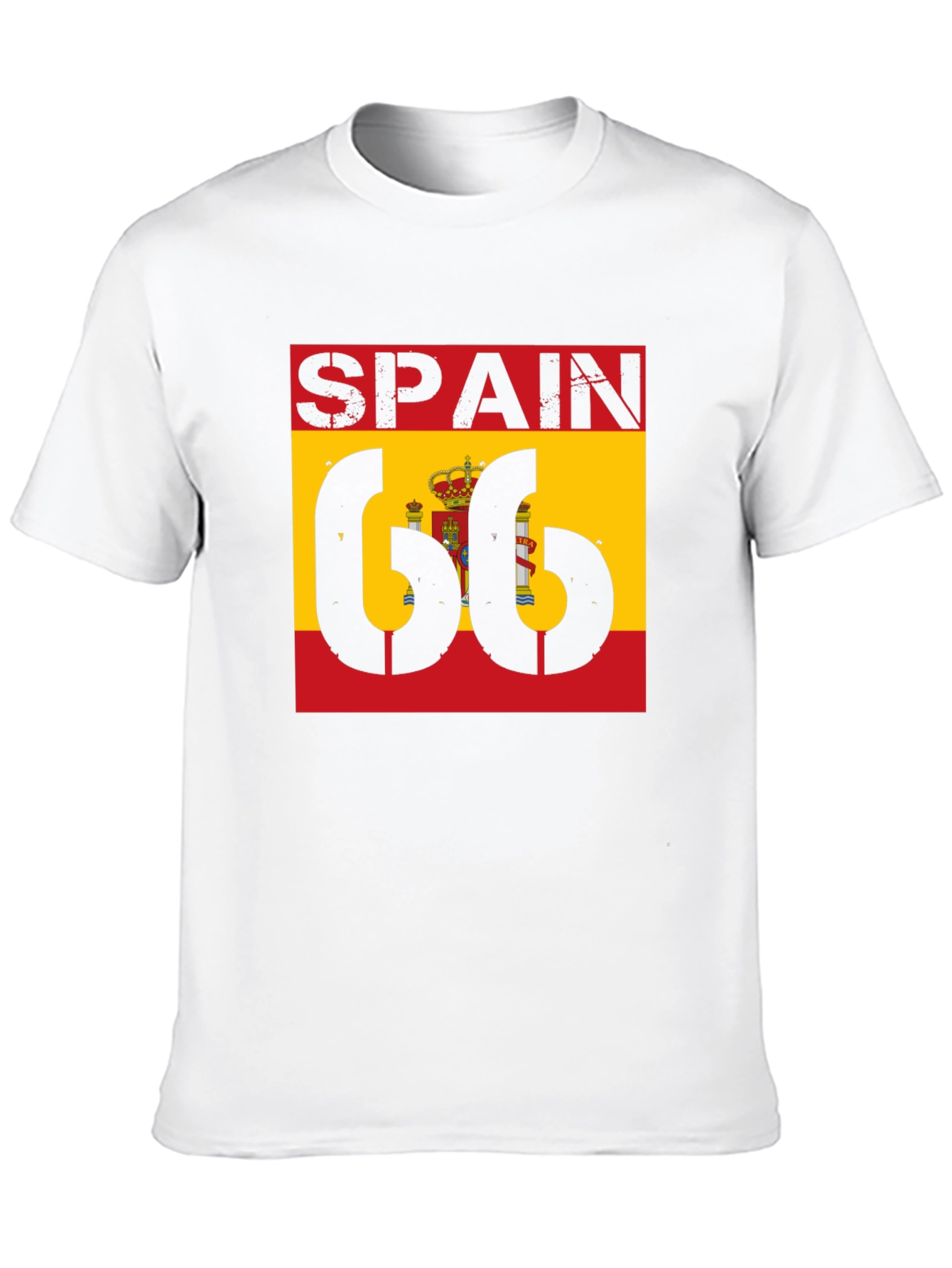 Spain Flag 66 Black T-Shirt