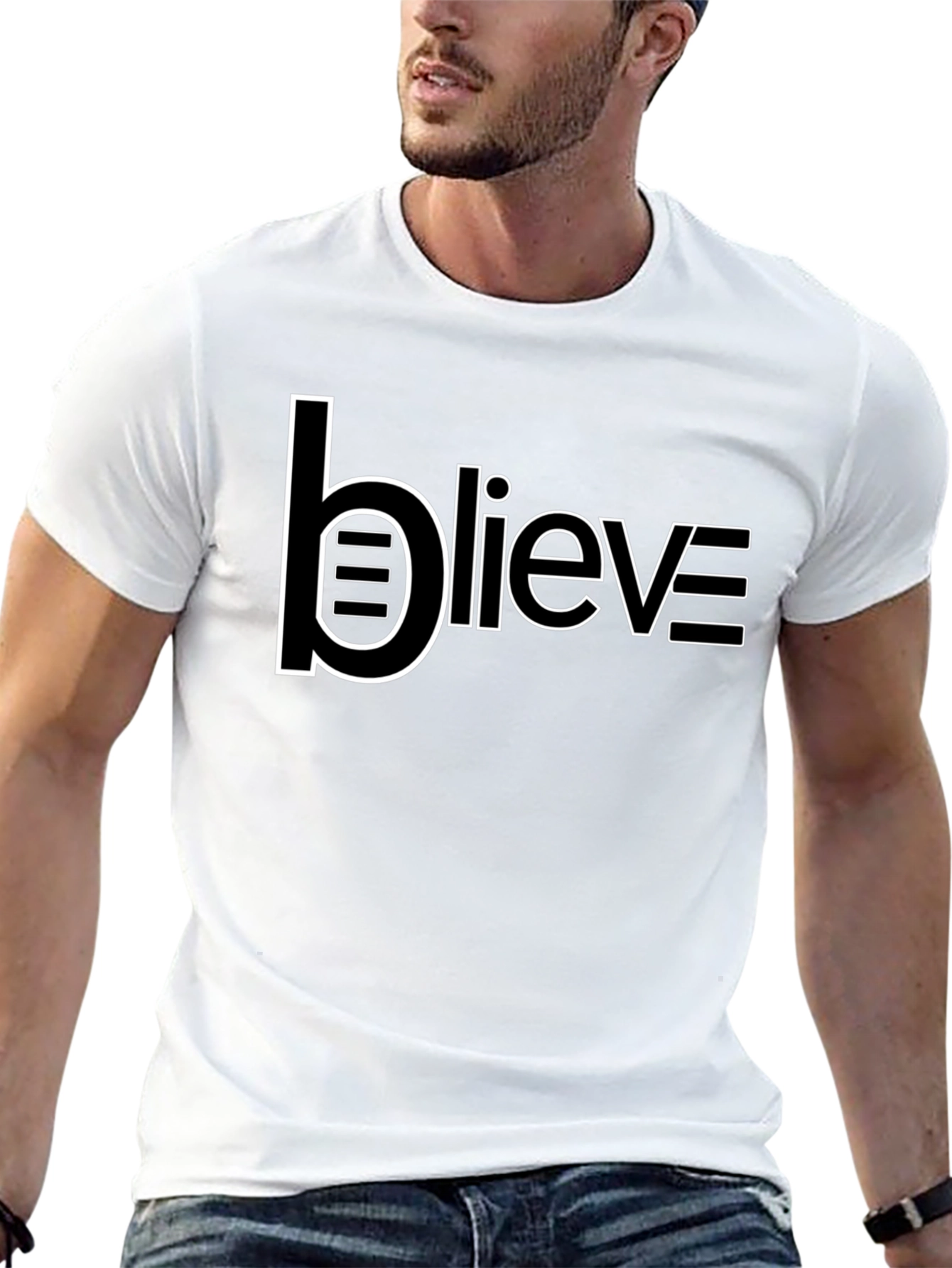 Believe Graphic Black T-Shirt