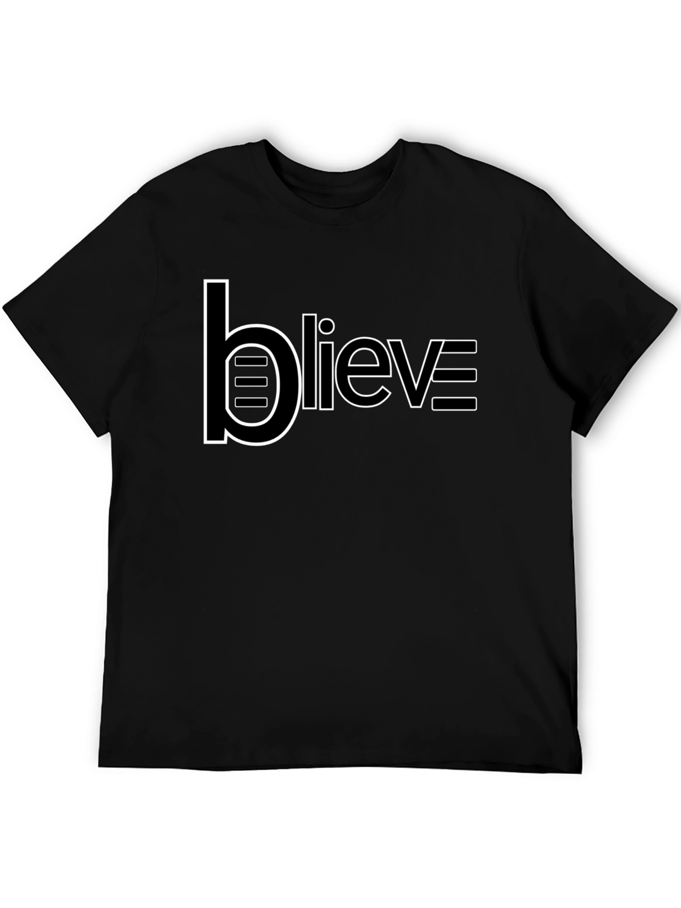 Believe Graphic Black T-Shirt