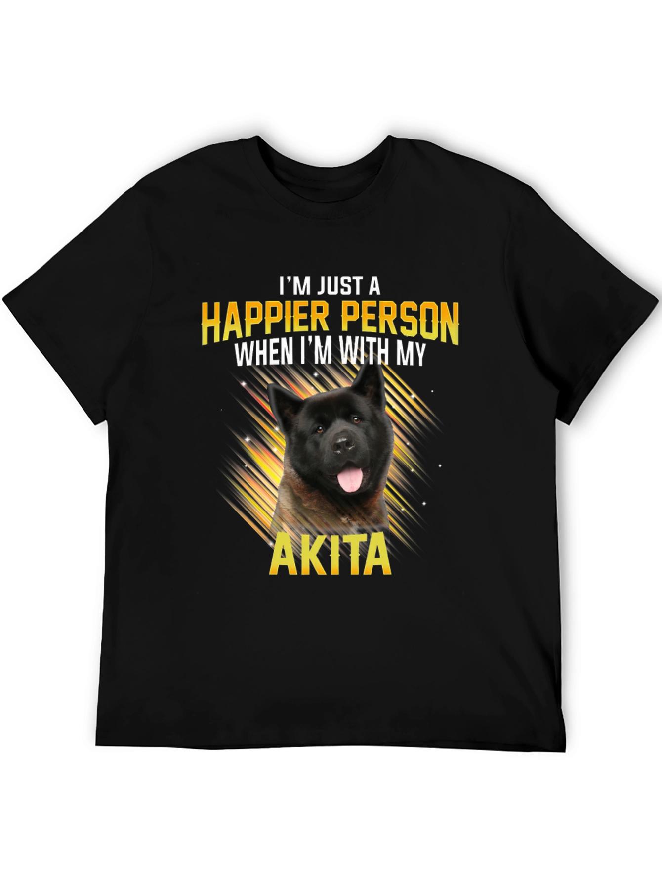 Happier with My Akita Dog T-Shirt