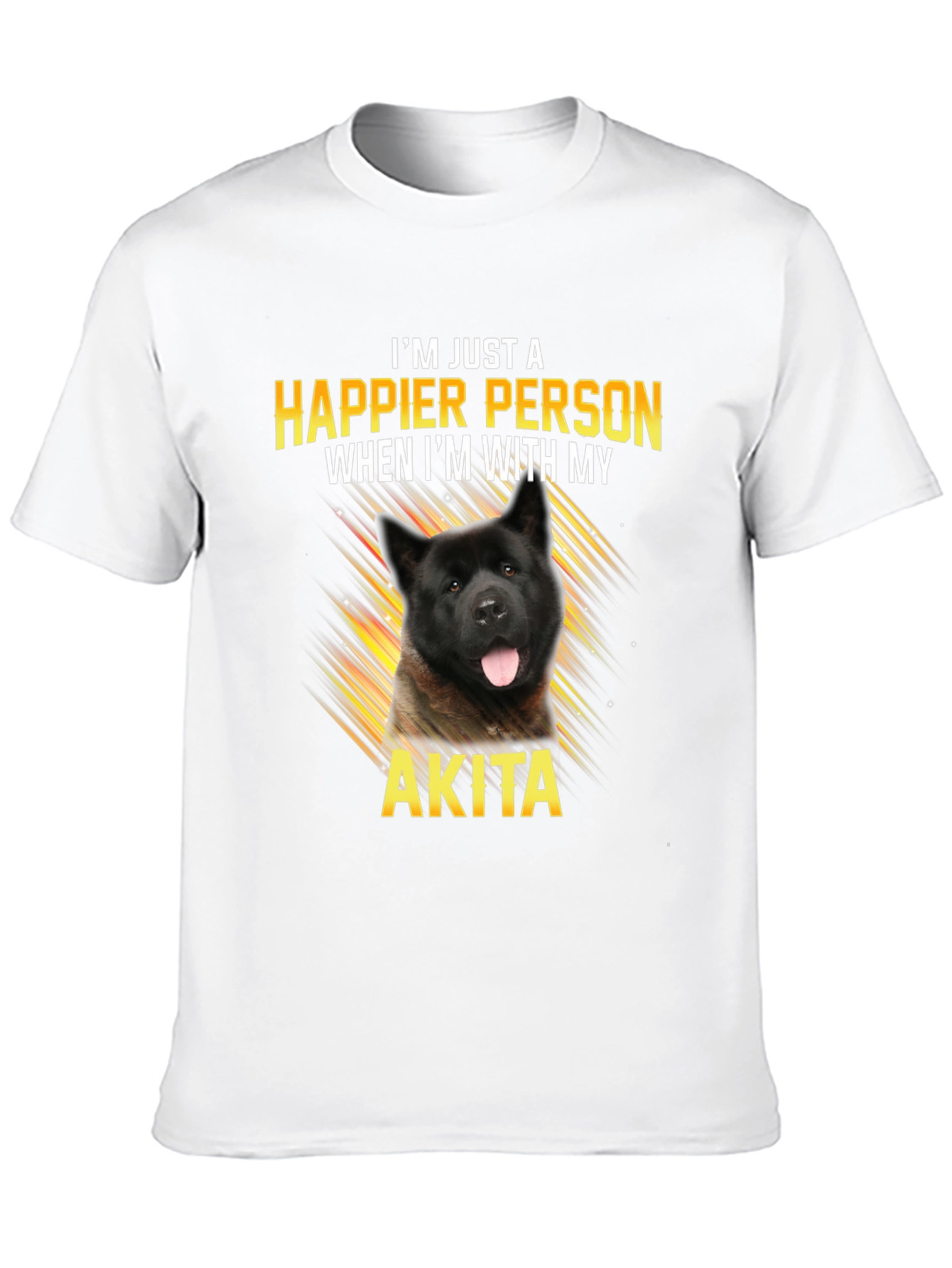 Happier with My Akita Dog T-Shirt