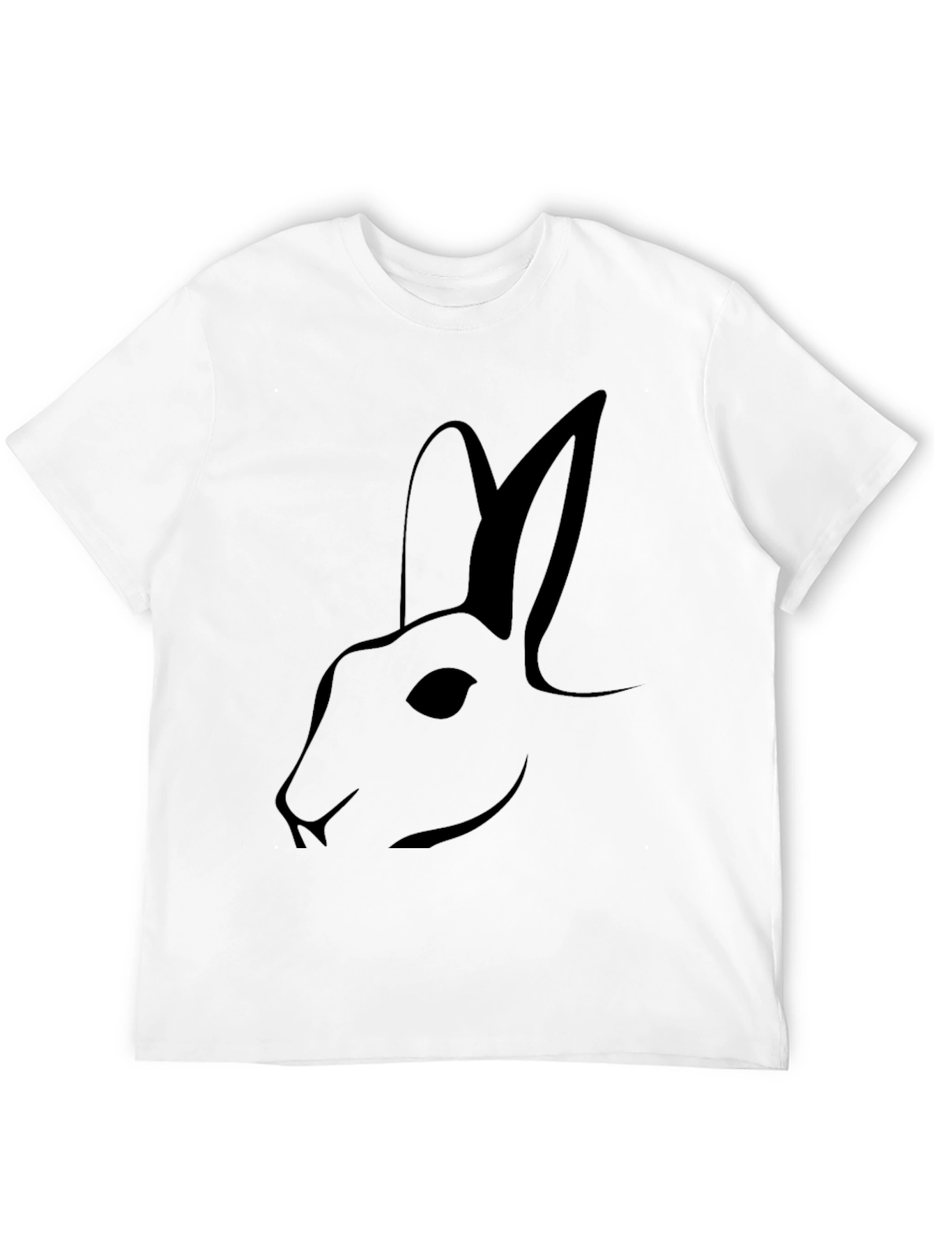 Minimalist Rabbit Graphic T-Shirt