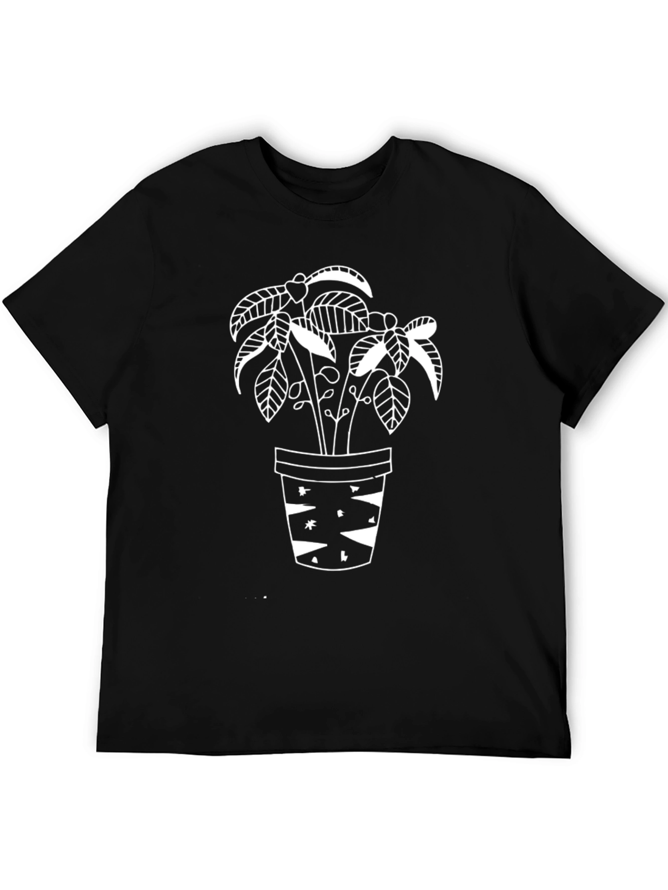 Black Plant Pot Graphic Tee