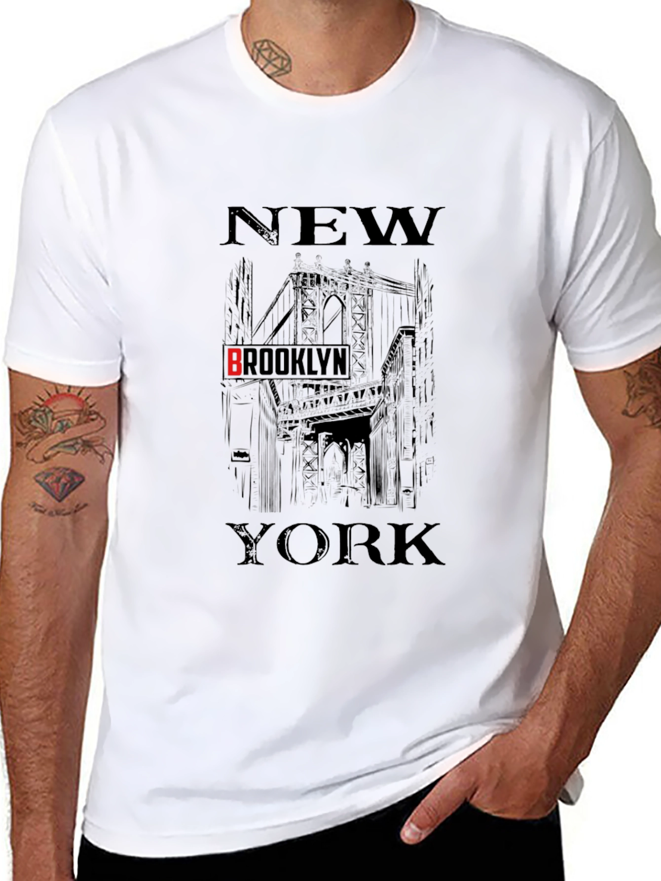 New York Brooklyn Black Graphic T-Shirt