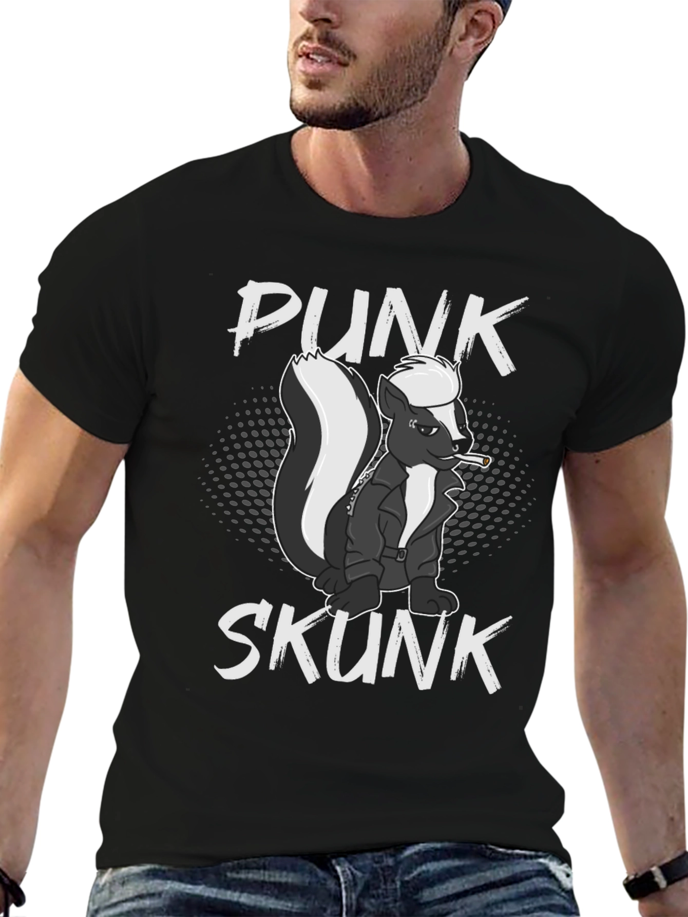 Punk Skunk Graphic Tee - Black T-Shirt