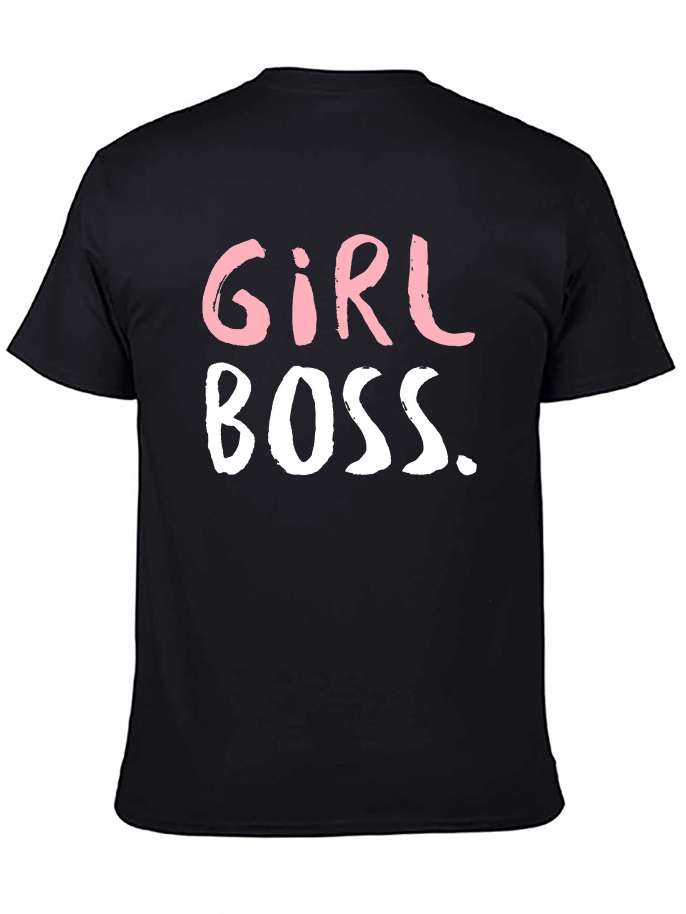 Girl Boss Graphic Tee - Black Crew Neck T-Shirt