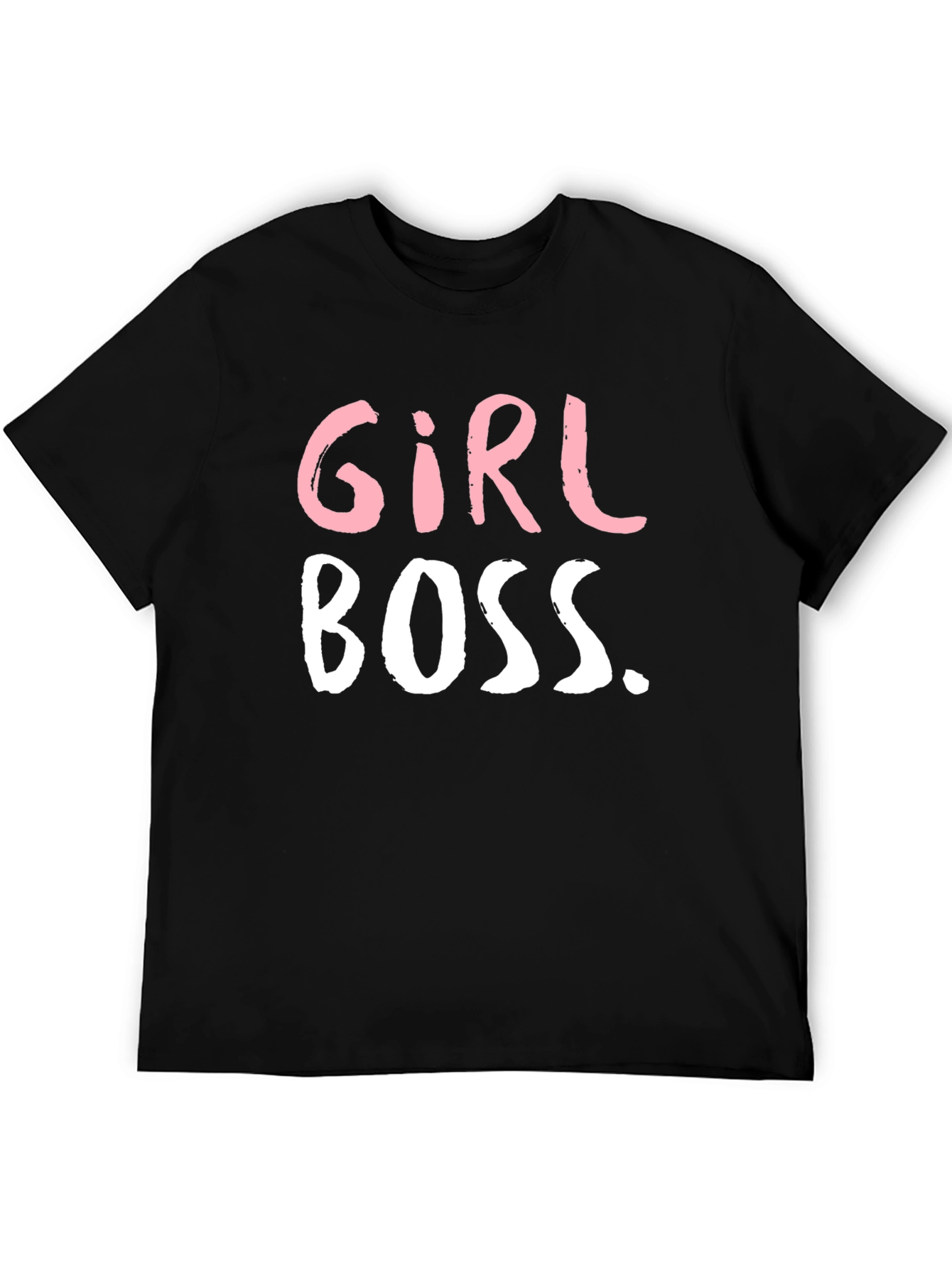 Girl Boss Graphic Tee - Black Crew Neck T-Shirt