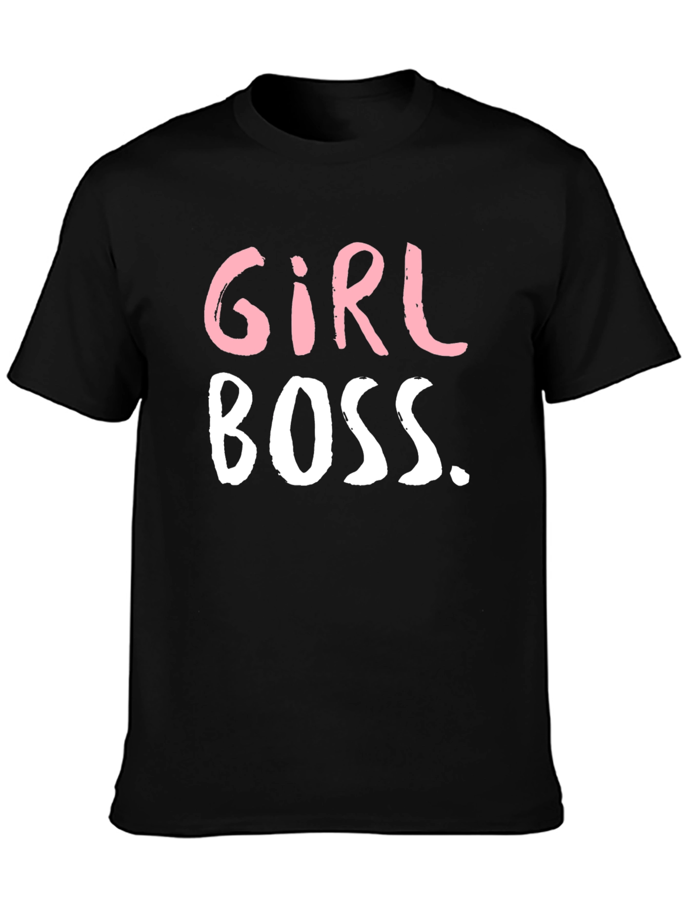 Girl Boss Graphic Tee - Black Crew Neck T-Shirt