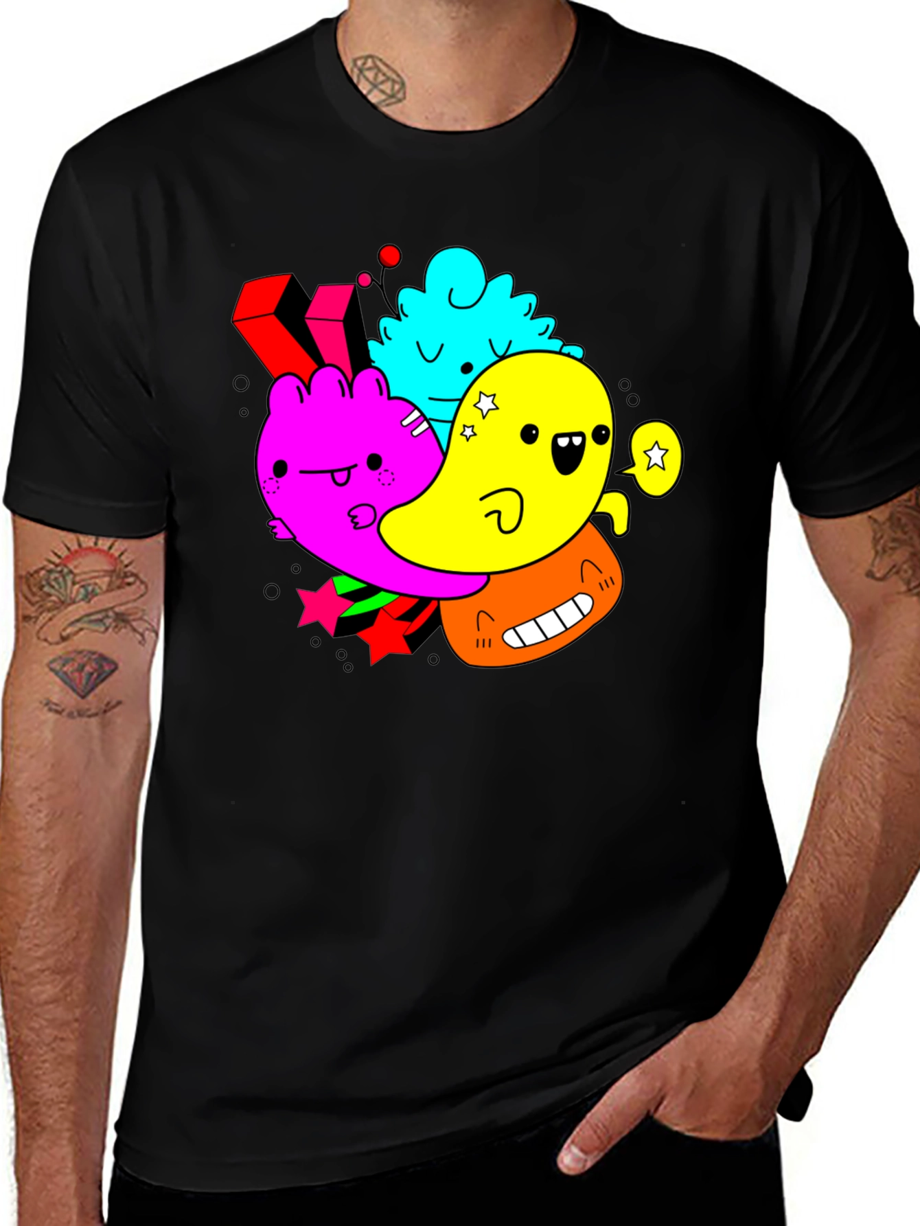 Funky Cartoon Character Graphic Tee