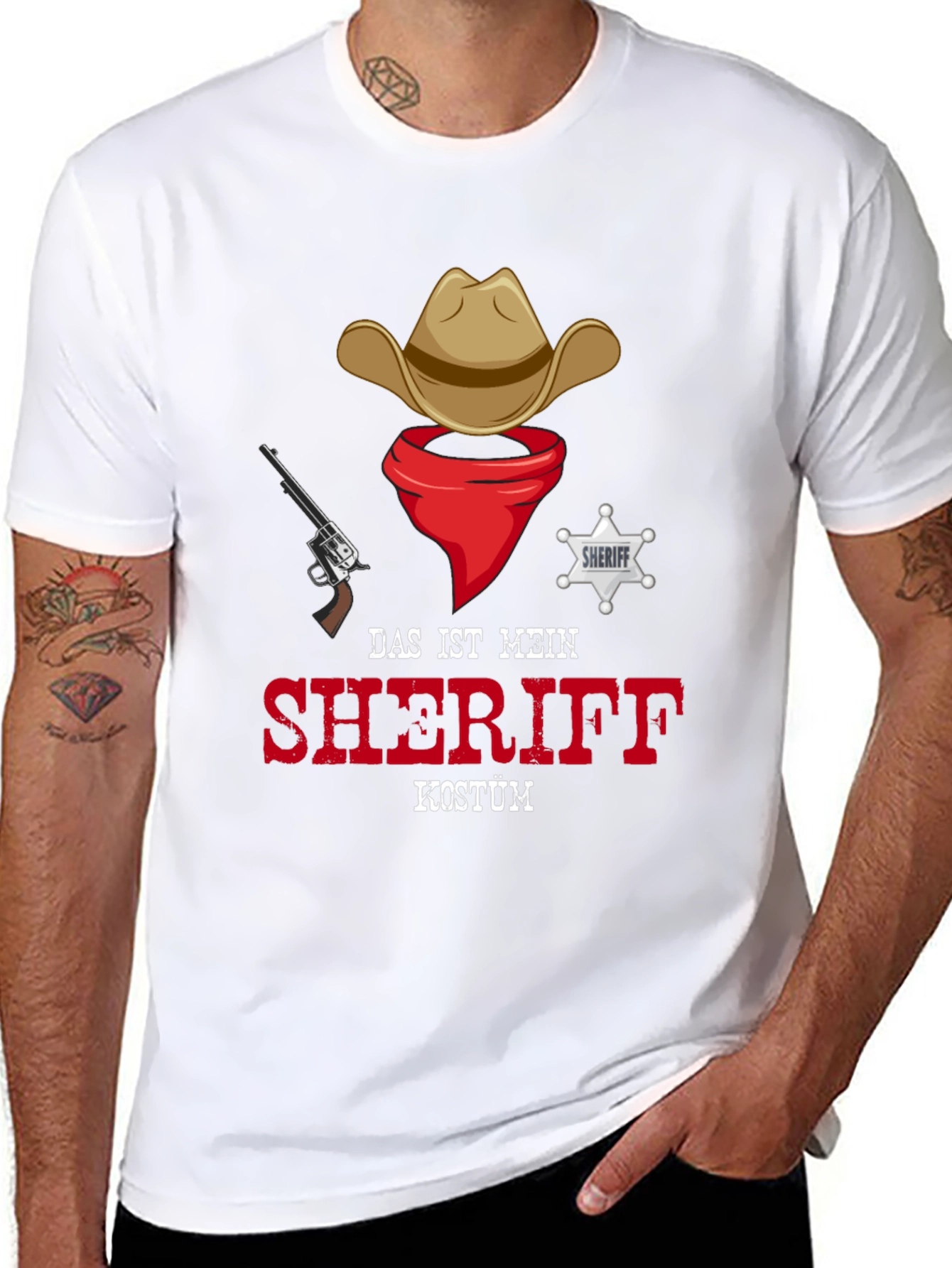 Sheriff Costume T-Shirt - Cowboy Western Style
