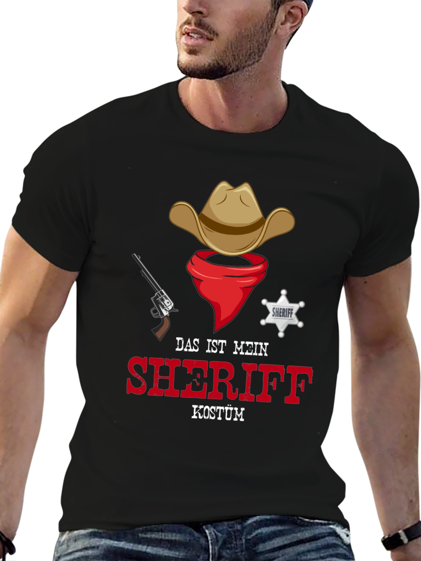Sheriff Costume T-Shirt - Cowboy Western Style