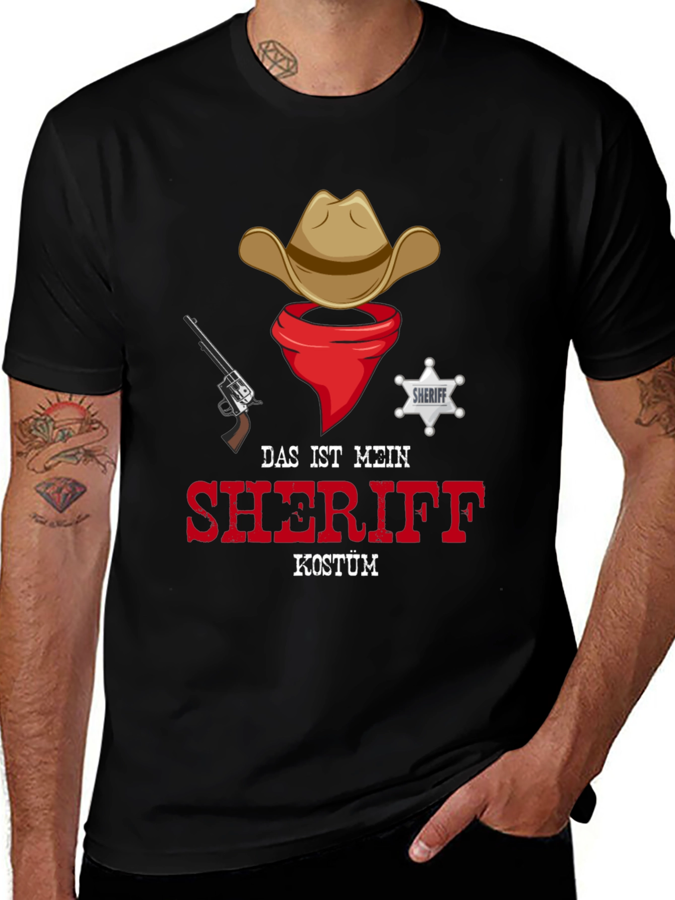 Sheriff Costume T-Shirt - Cowboy Western Style