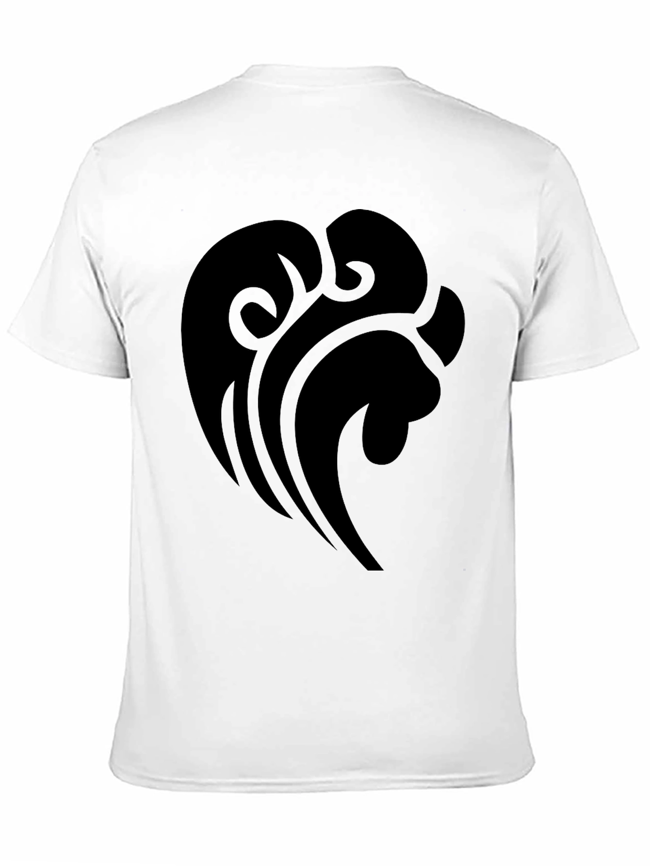 Mens Black T-Shirt with Abstract Design