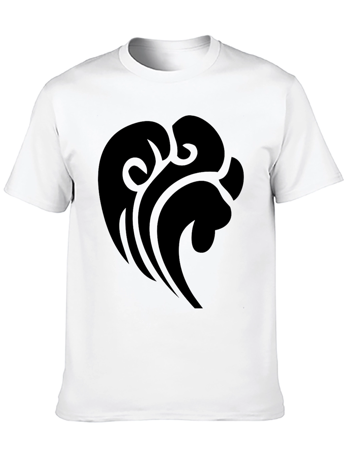 Mens Black T-Shirt with Abstract Design