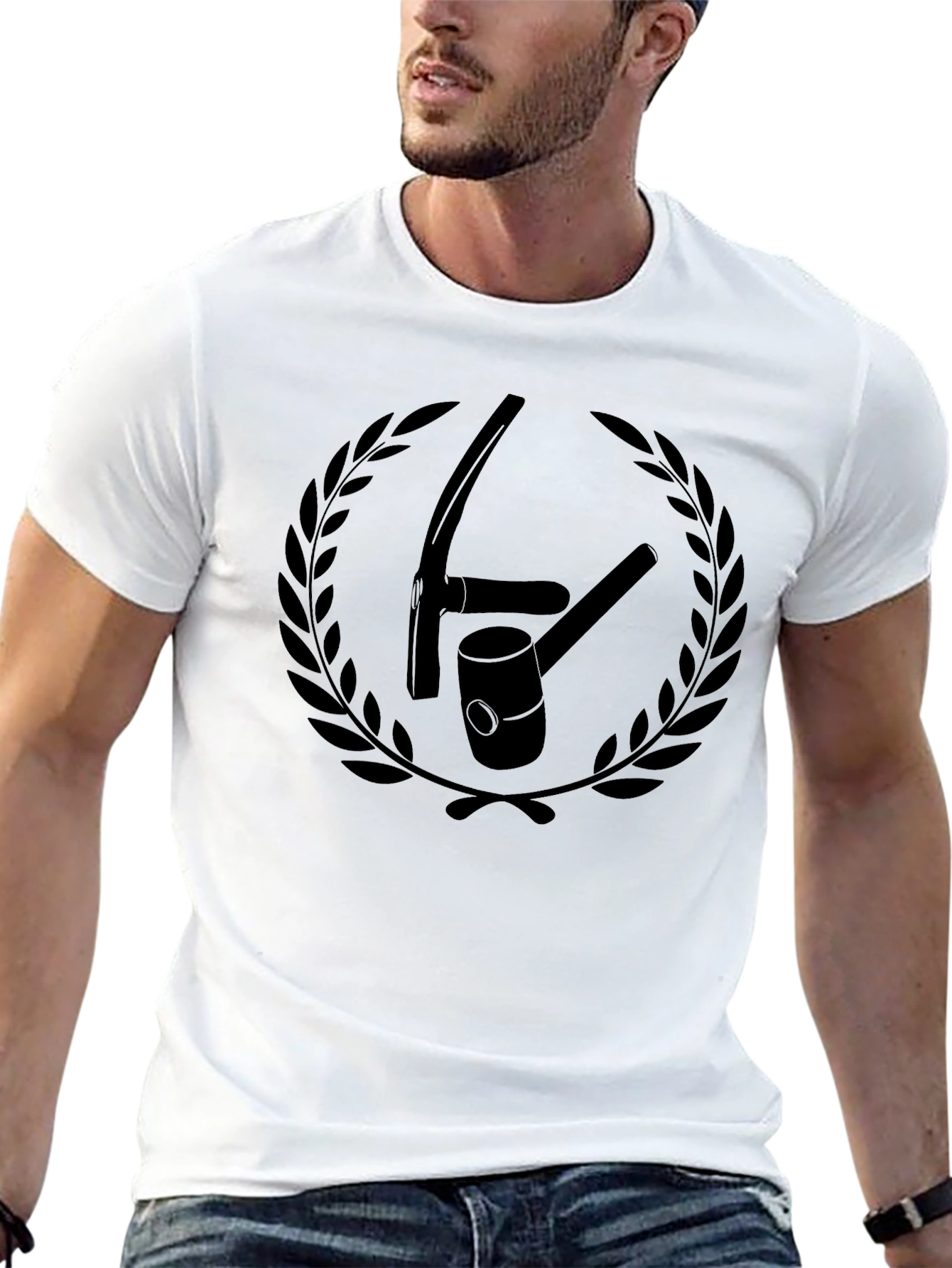 Graphic Tee with Anarchist Symbol