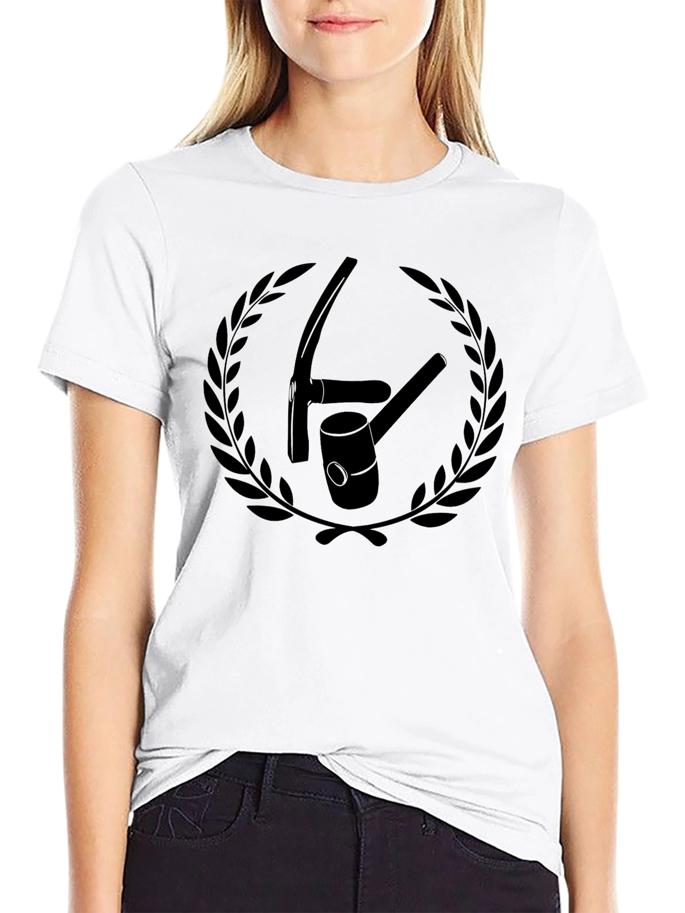 Graphic Tee with Anarchist Symbol