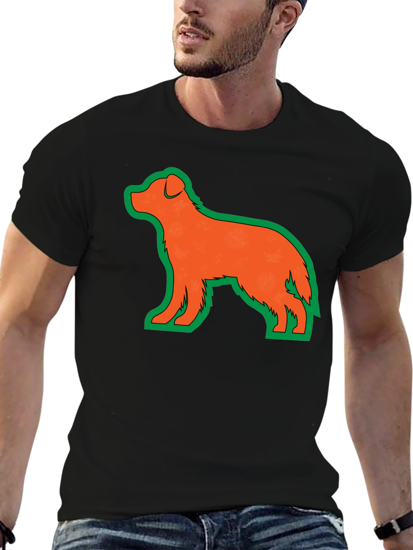 Dog Graphic Tee - Black Unisex T-Shirt