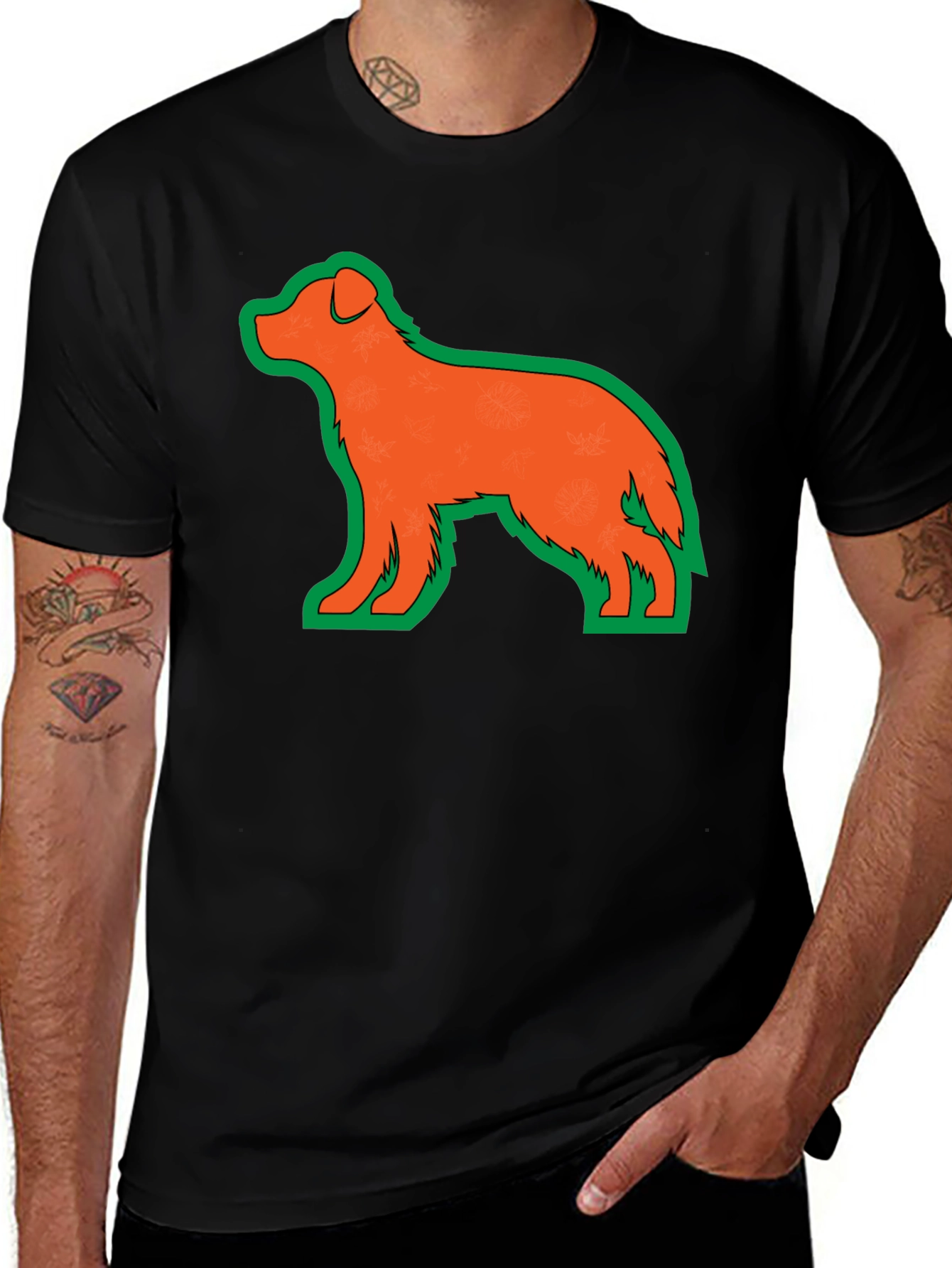 Dog Graphic Tee - Black Unisex T-Shirt