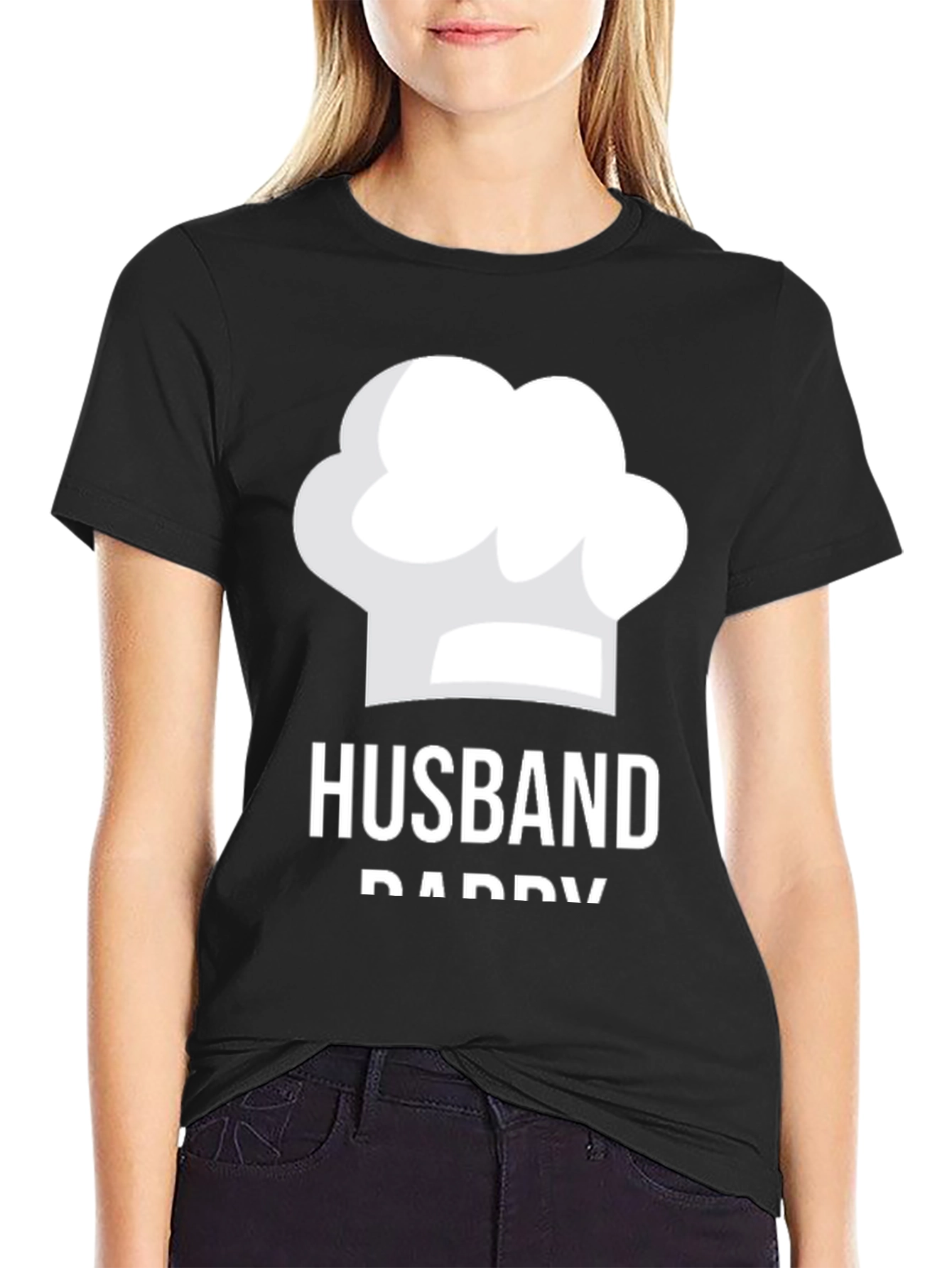 Husband Daddy Chef Hat Graphic T-Shirt