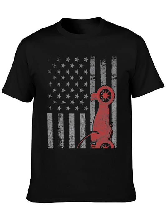 American Flag Welding T-Shirt - Patriotic Welder Tee