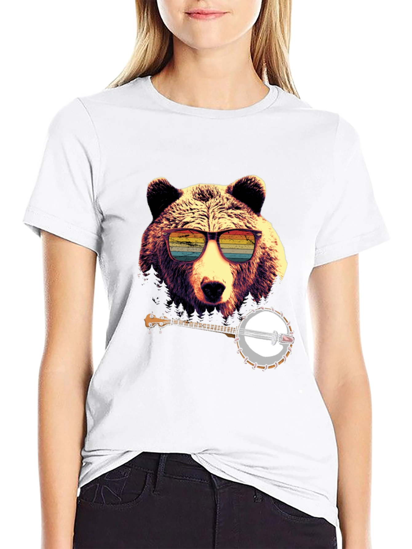 Bear with Banjo Graphic Tee