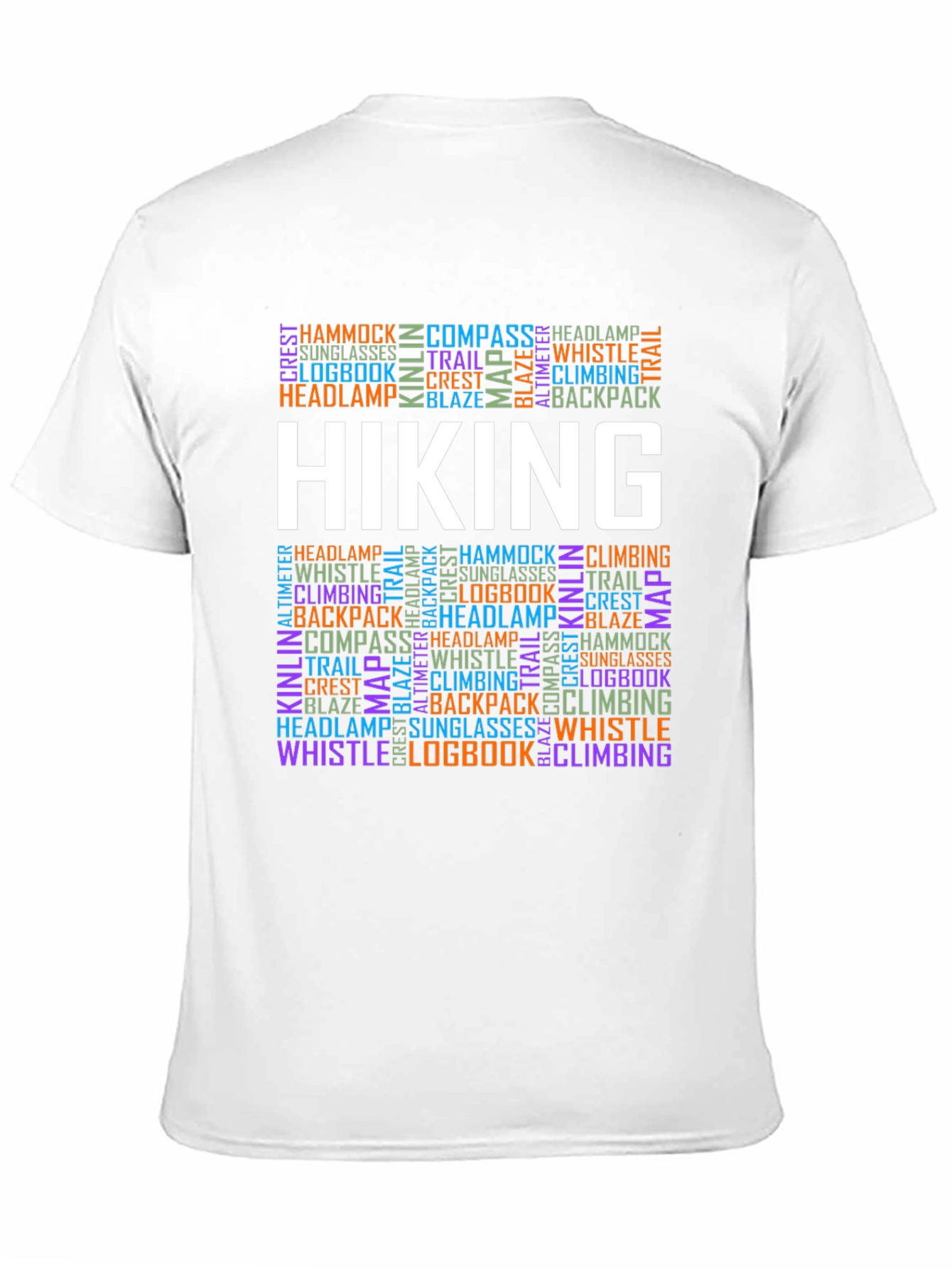 Hiking Word Art T-Shirt - Adventure Apparel