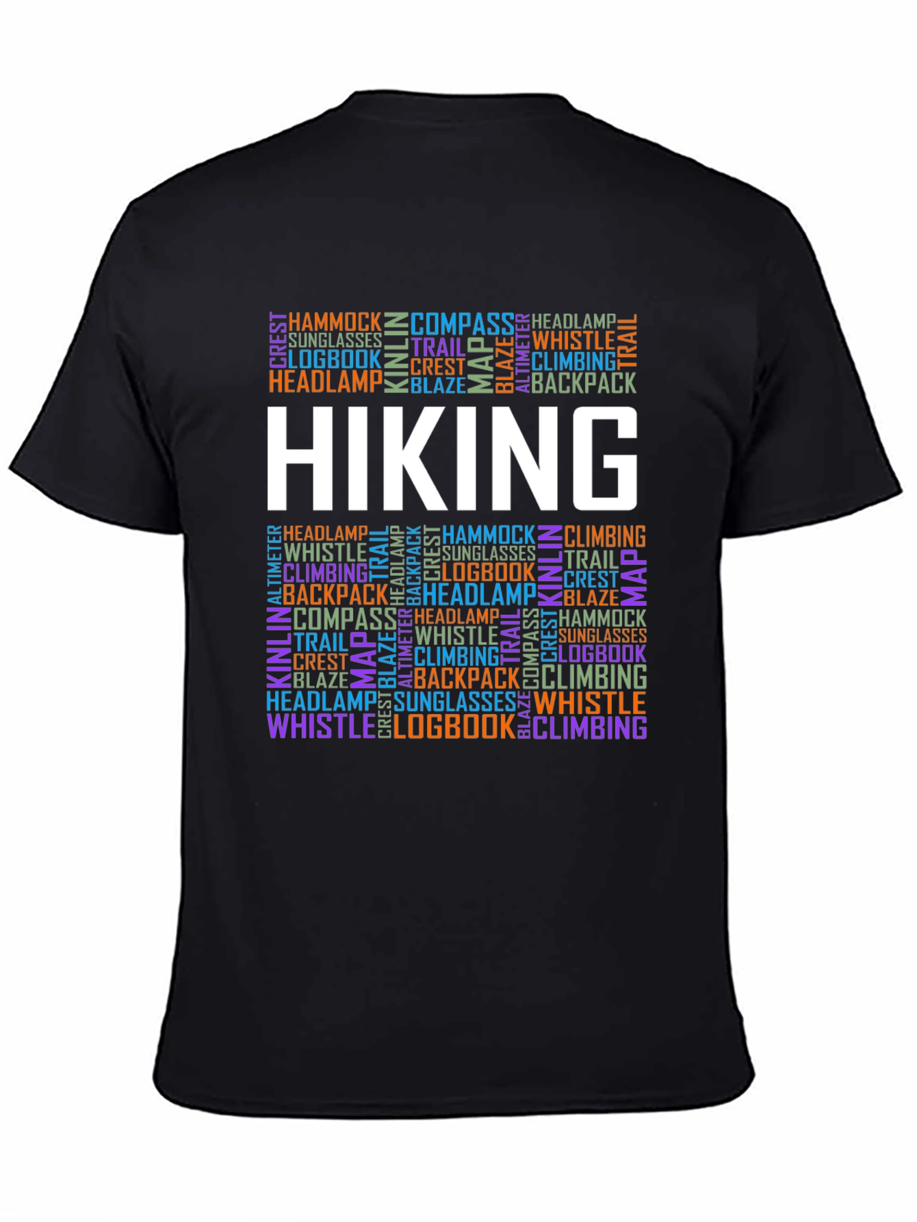 Hiking Word Art T-Shirt - Adventure Apparel
