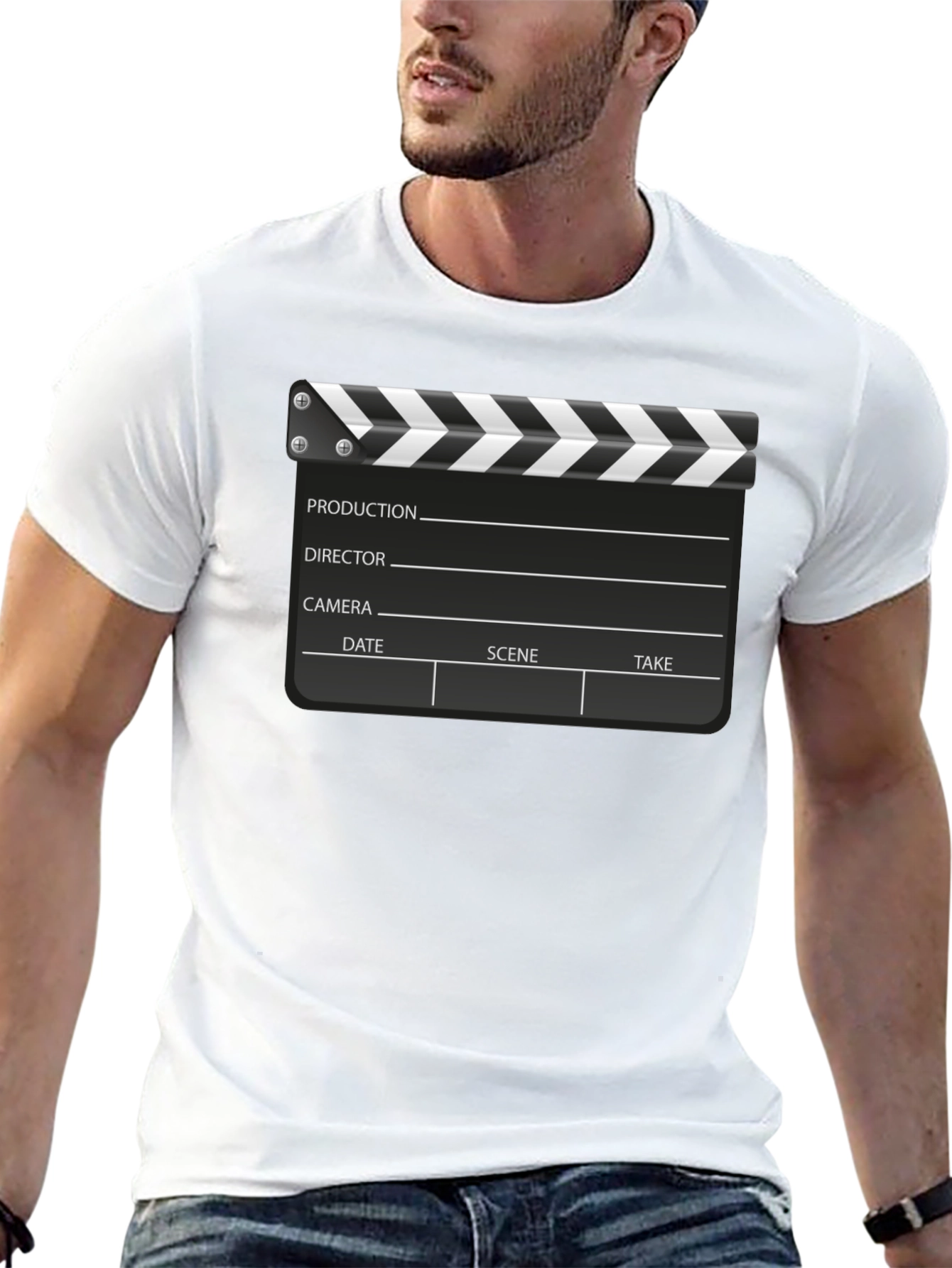 Movie Clapper Board Black T-Shirt