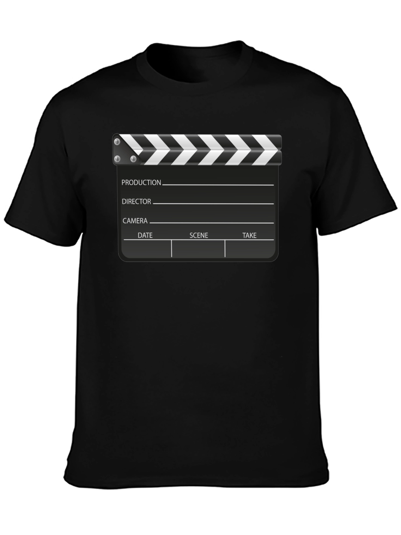 Movie Clapper Board Black T-Shirt