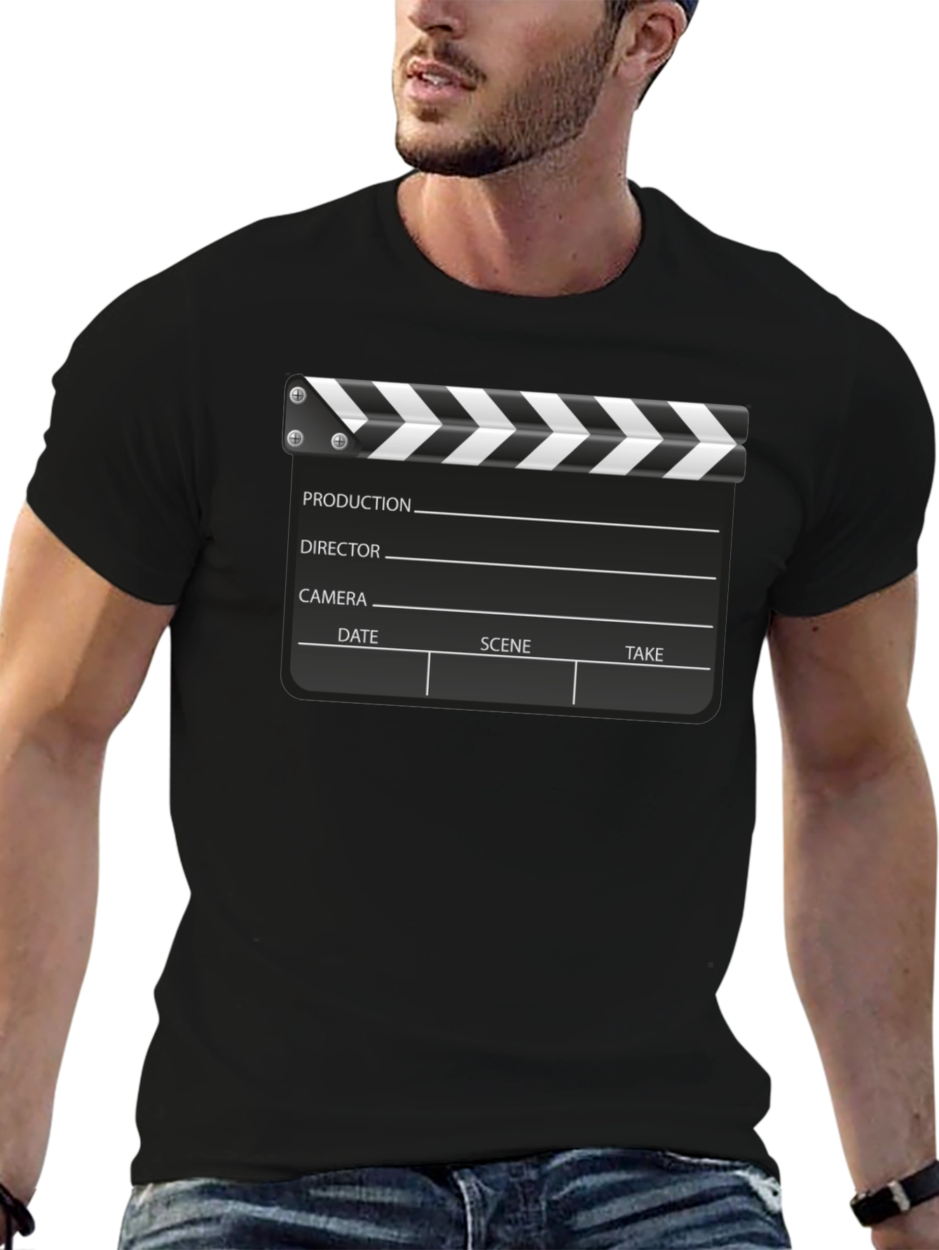 Movie Clapper Board Black T-Shirt